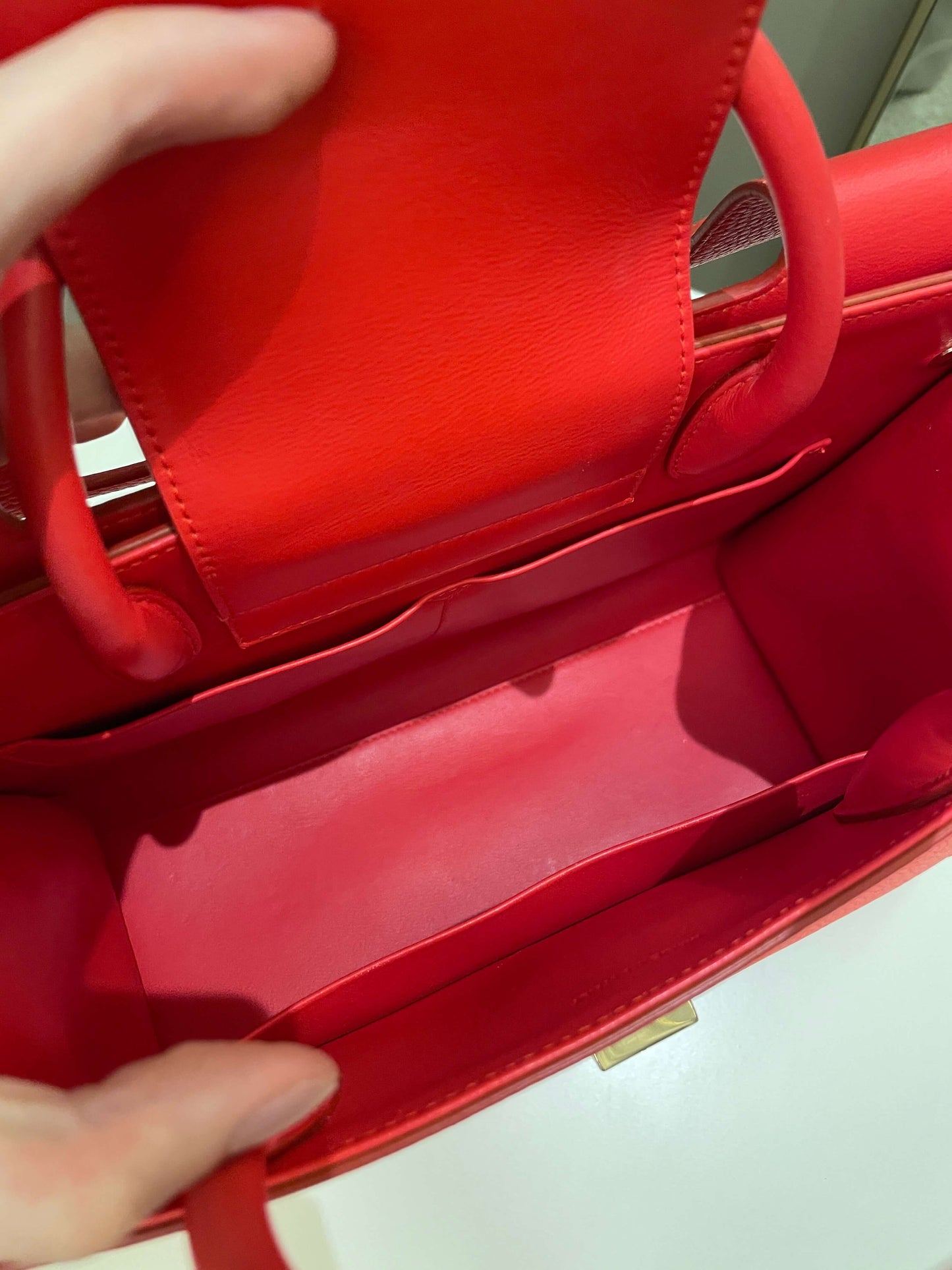 Dior Diorever Tote bag Red Grainy Leather