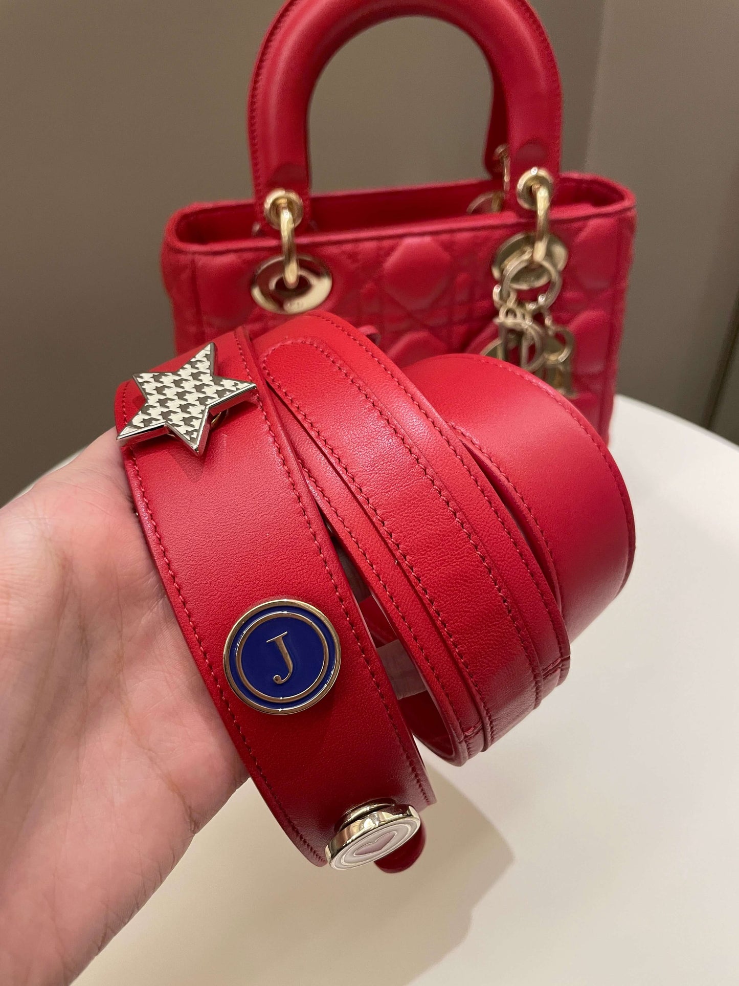 Lady Dior My ABC Dior Red Lambskin