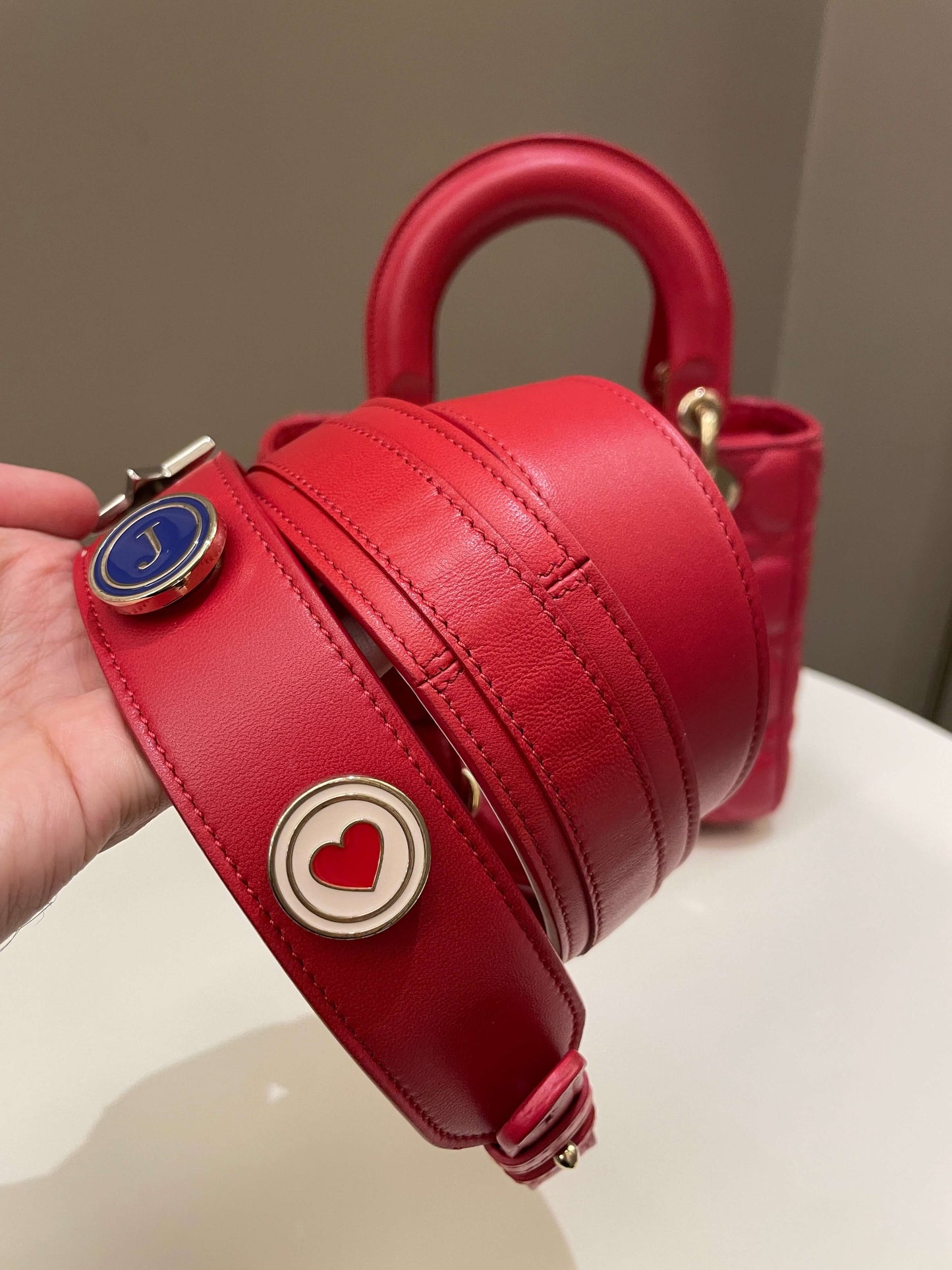 Lady Dior My ABC Dior Red Lambskin