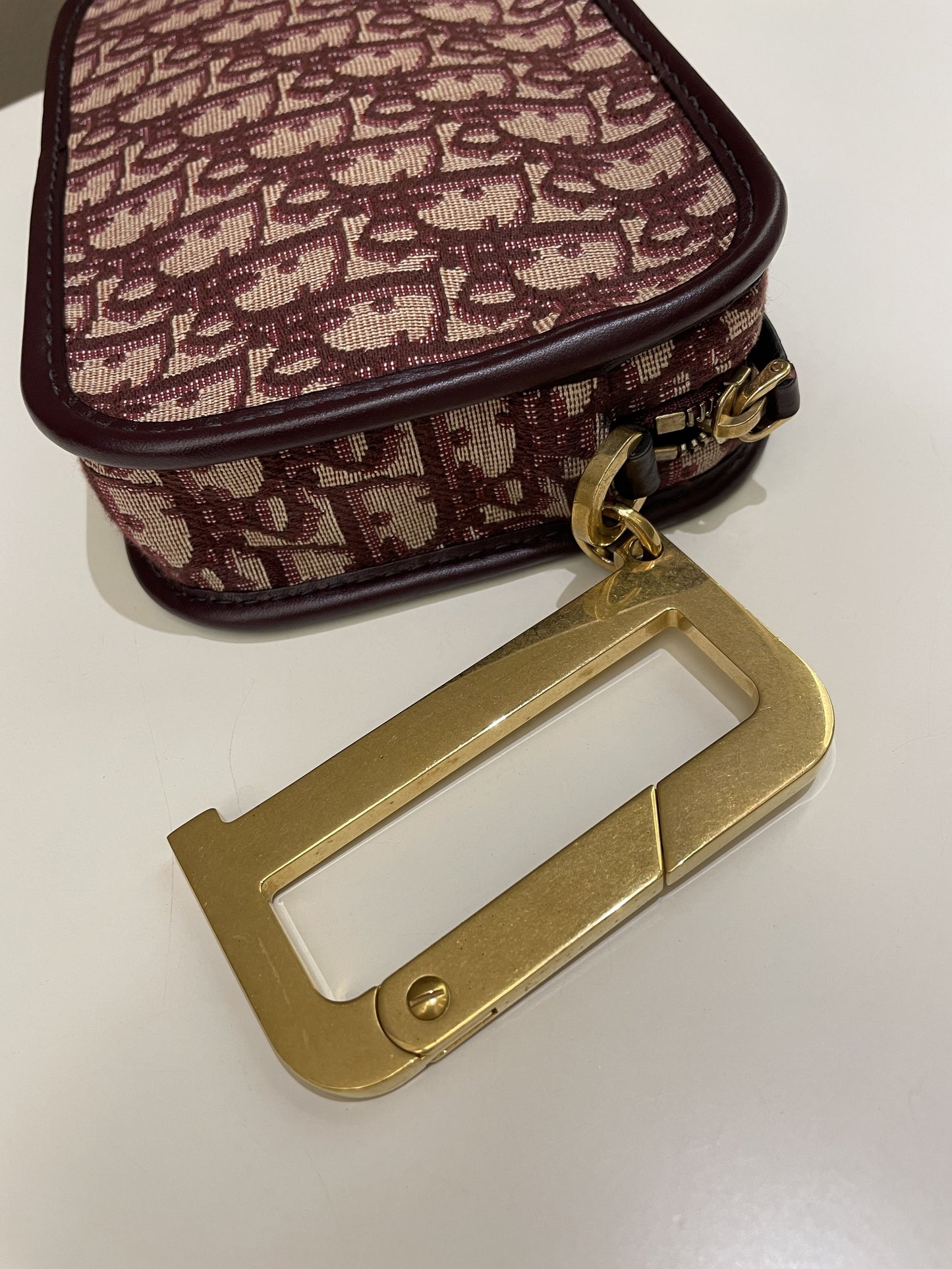 Dior Diorquake Clutch Bag w Strap Red Oblique