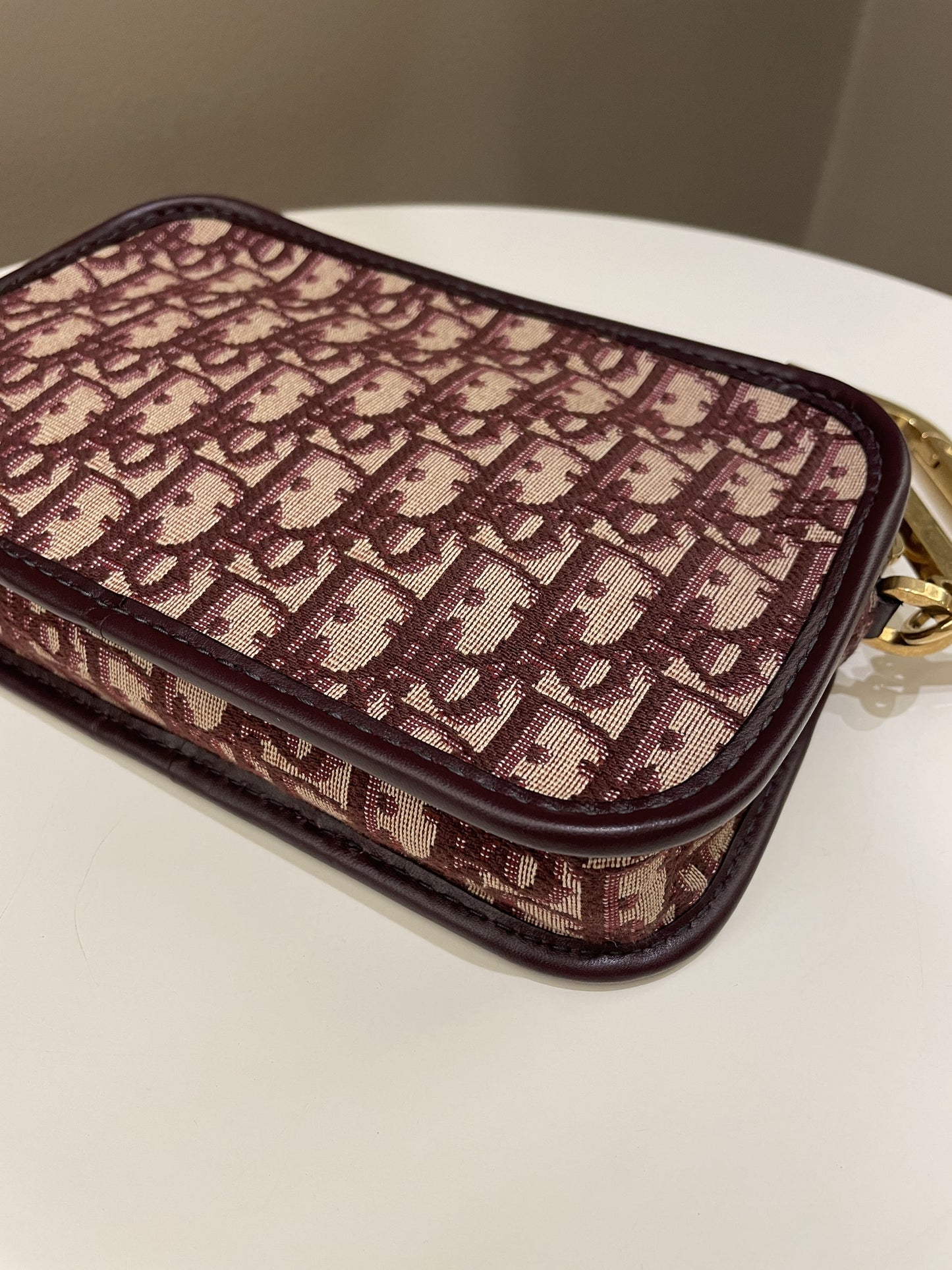 Dior Diorquake Clutch Bag w Strap Red Oblique