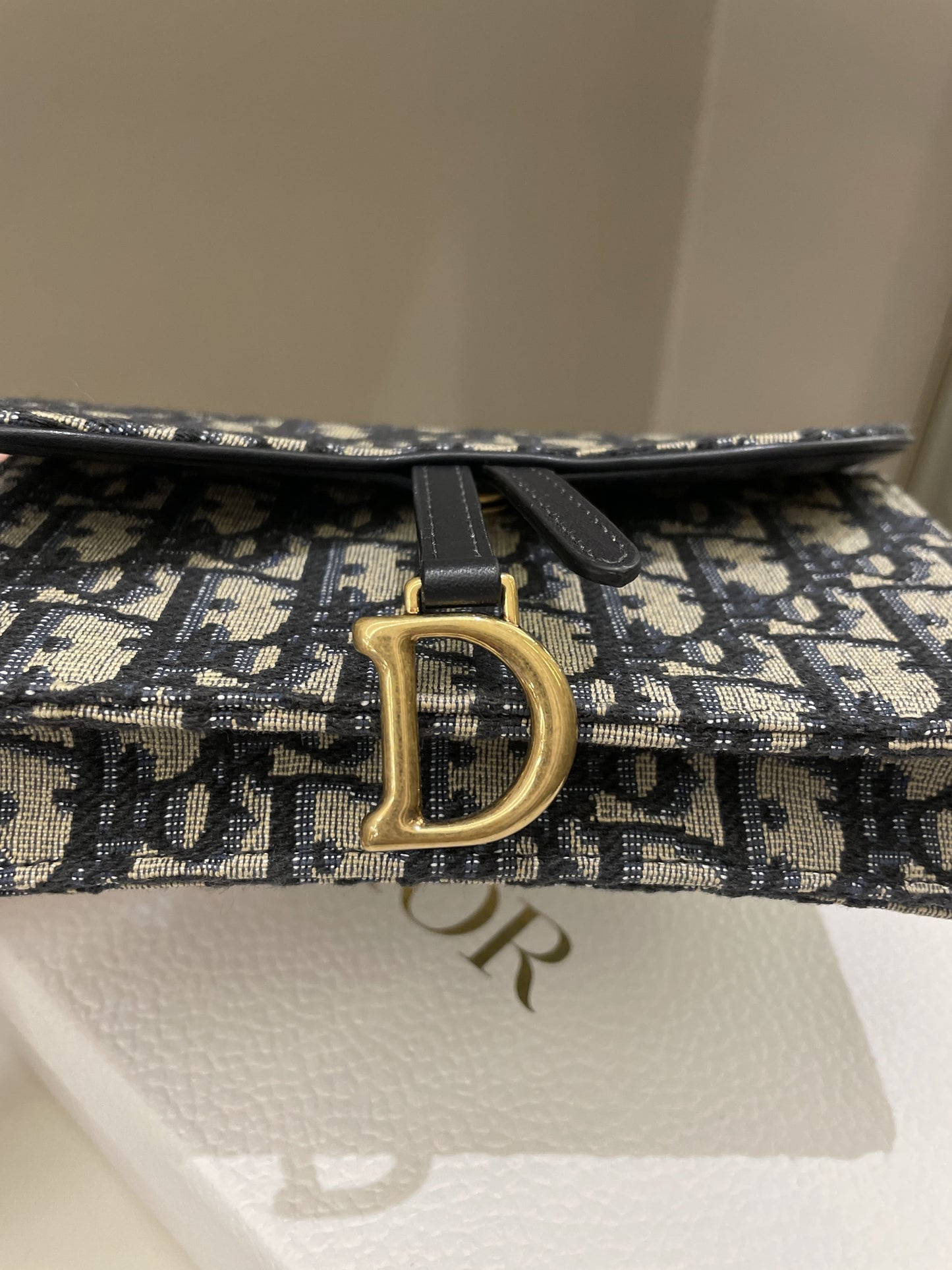 Dior Saddle Belt Pouch Blue Oblique