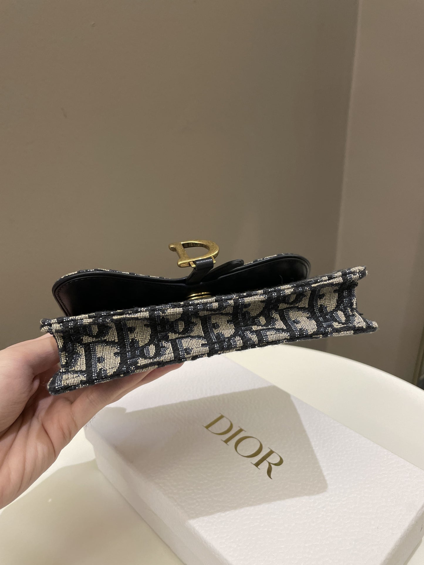 Dior Saddle Belt Pouch Blue Oblique