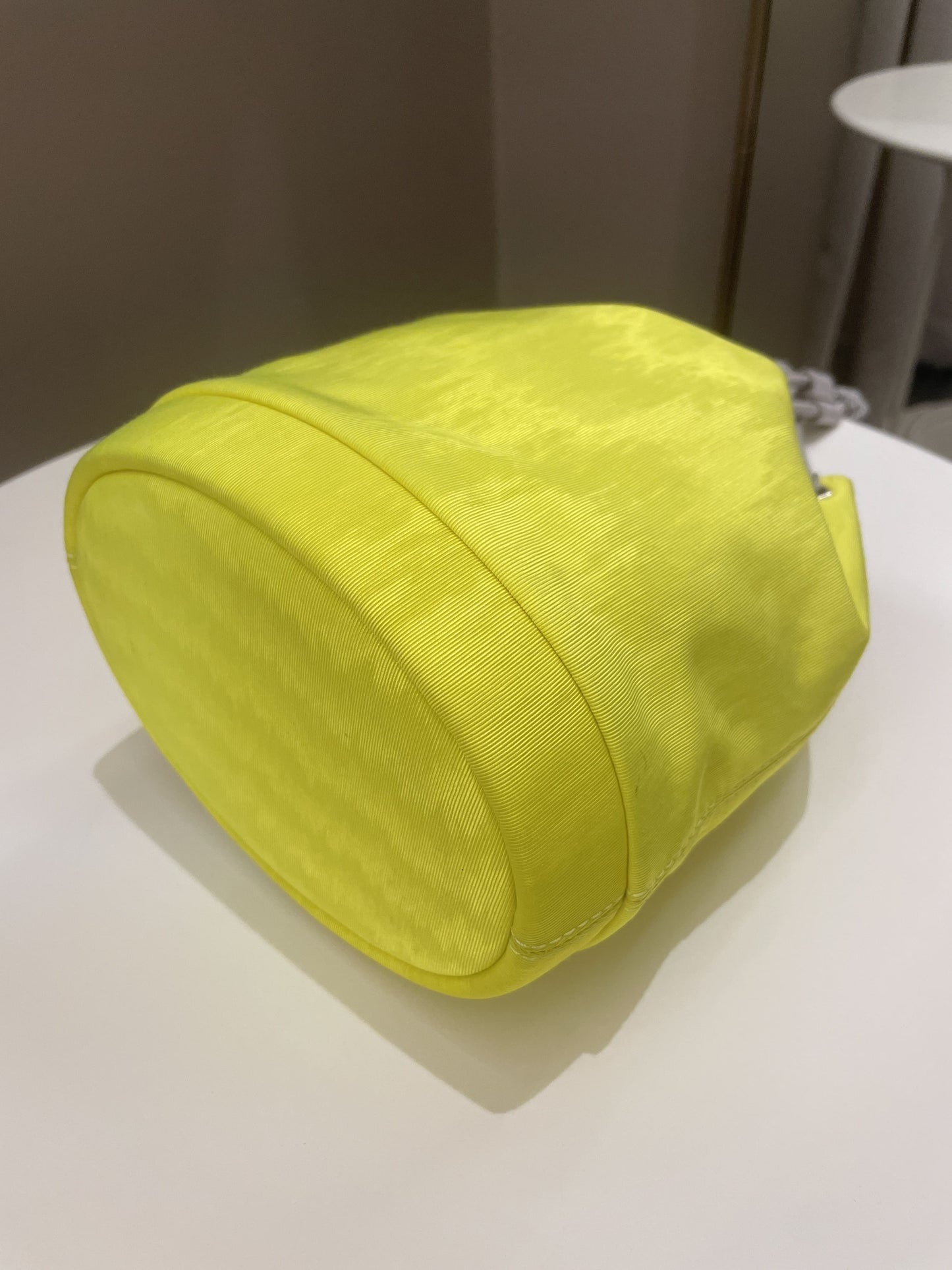 Dior Mini Marine Bucket Bag Yellow Canvas/ Lambskin