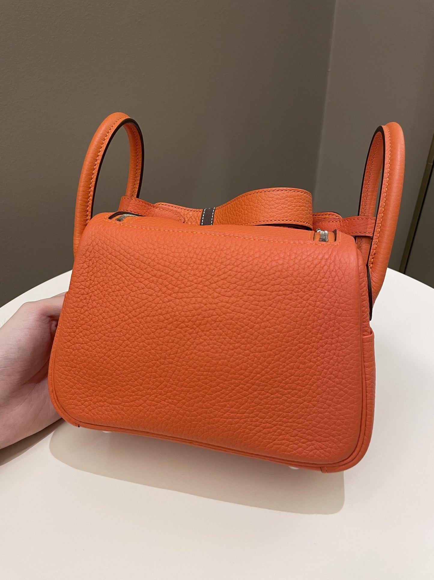 Hermes Mini Lindy Feu Clemence