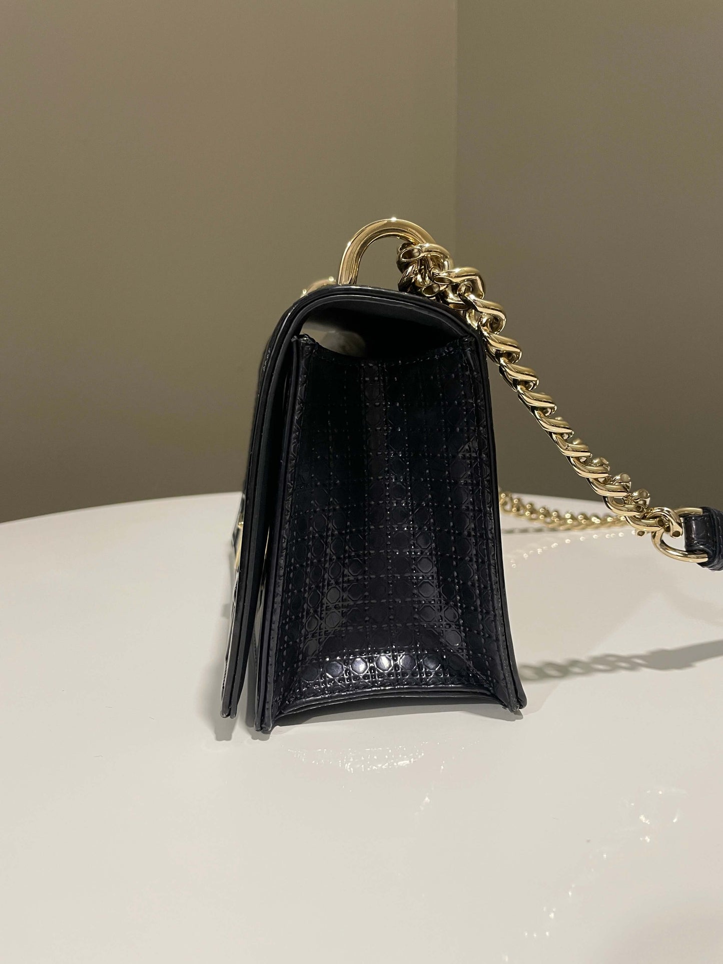 Dior Diorama Bag Midnight Glazed Calf