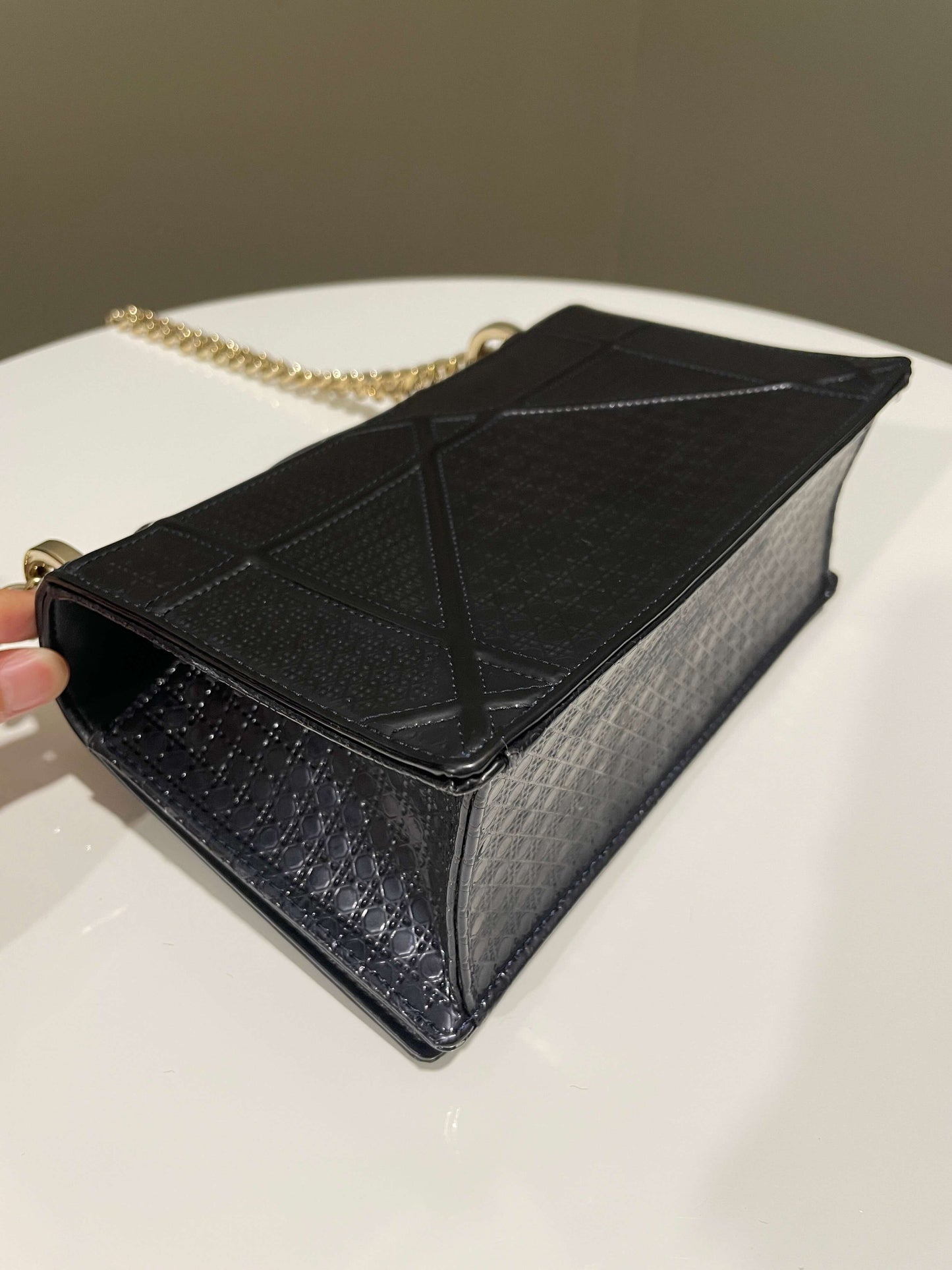 Dior Diorama Bag Midnight Glazed Calf