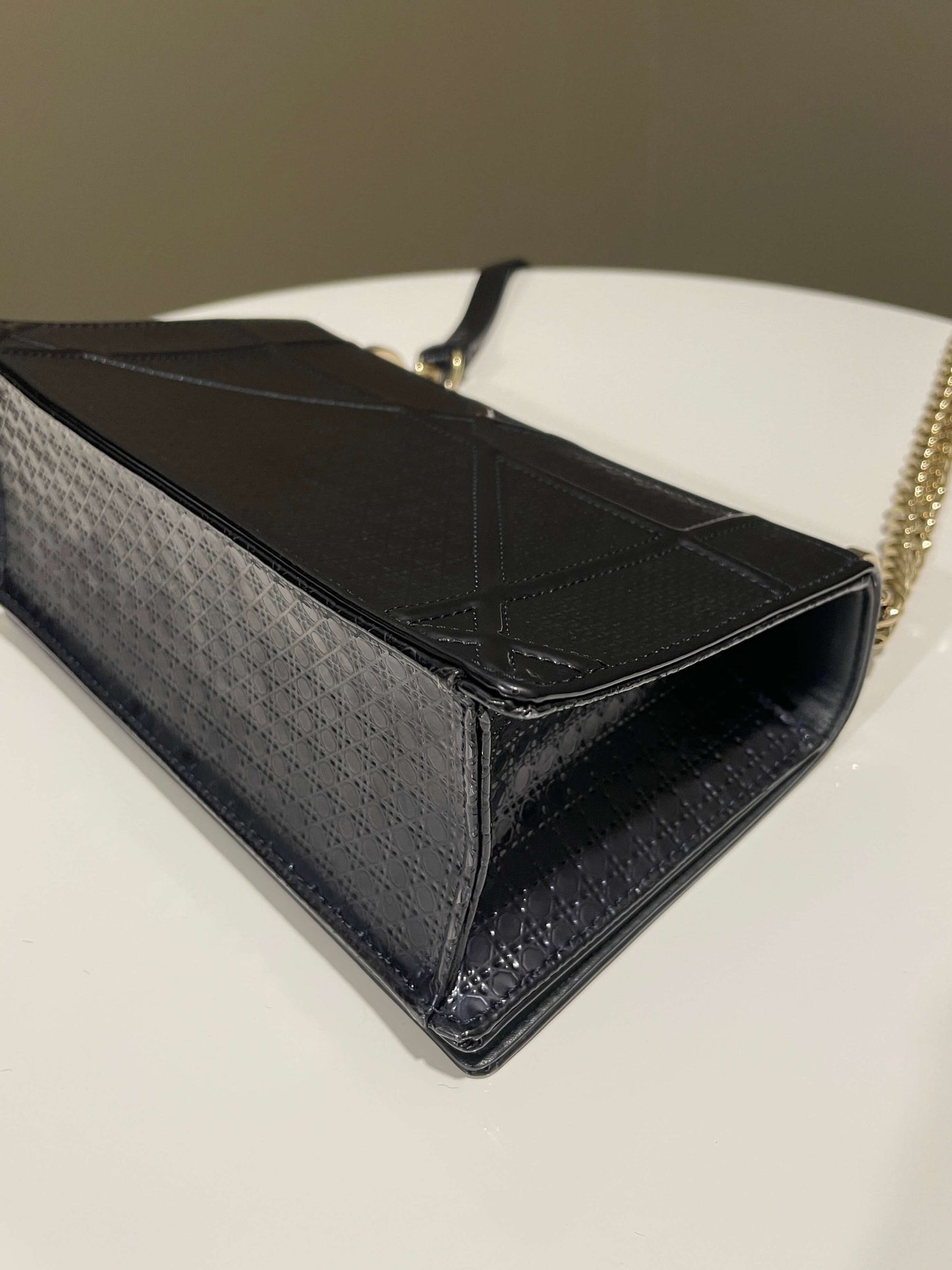 Dior Diorama Bag Midnight Glazed Calf