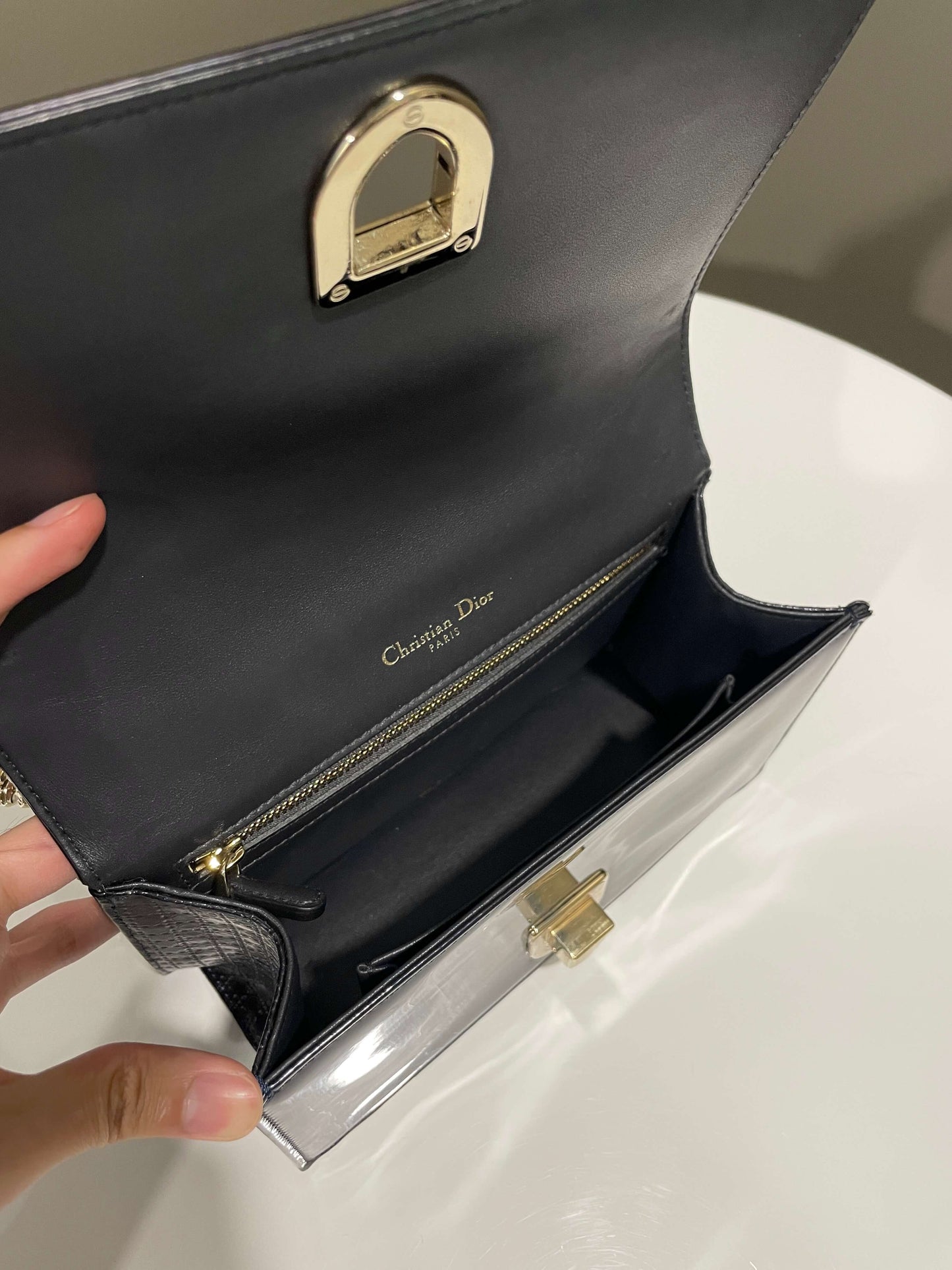 Dior Diorama Bag Midnight Glazed Calf