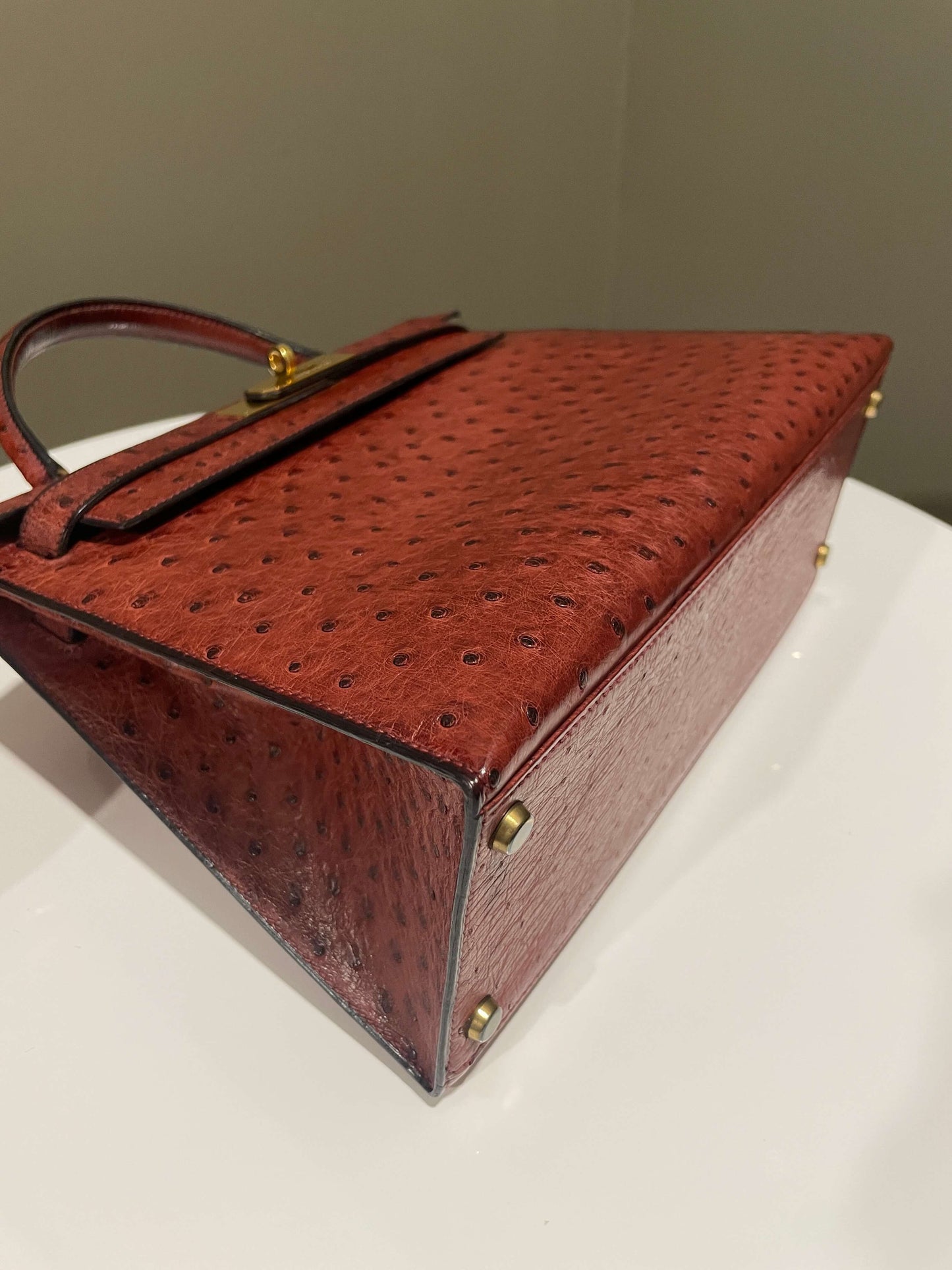 Hermes Kelly Sellier 28 Rouge H Ostrich