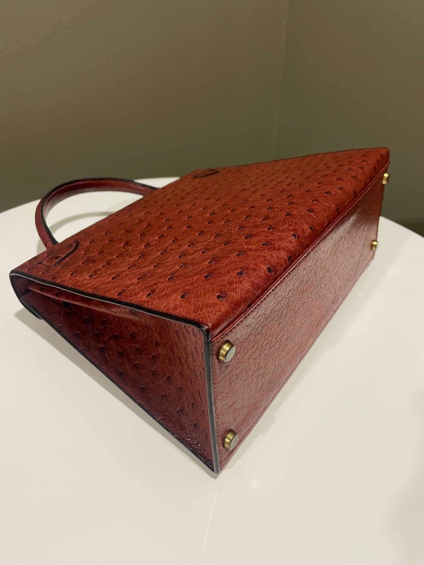 Hermes Kelly Sellier 28 Rouge H Ostrich