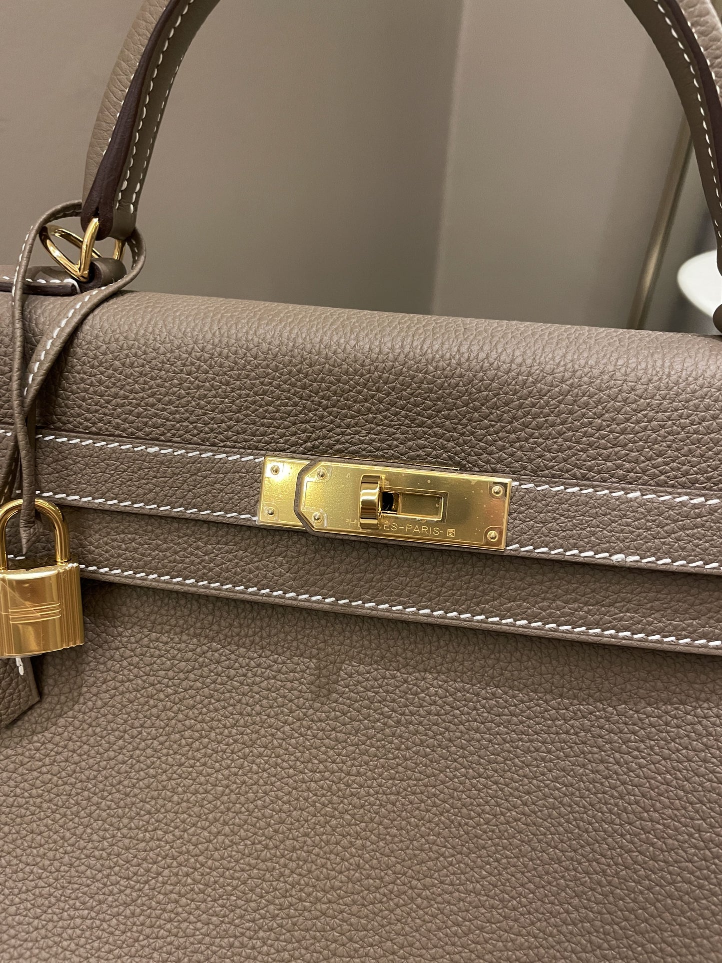 Hermes Kelly 32 Etoupe Togo