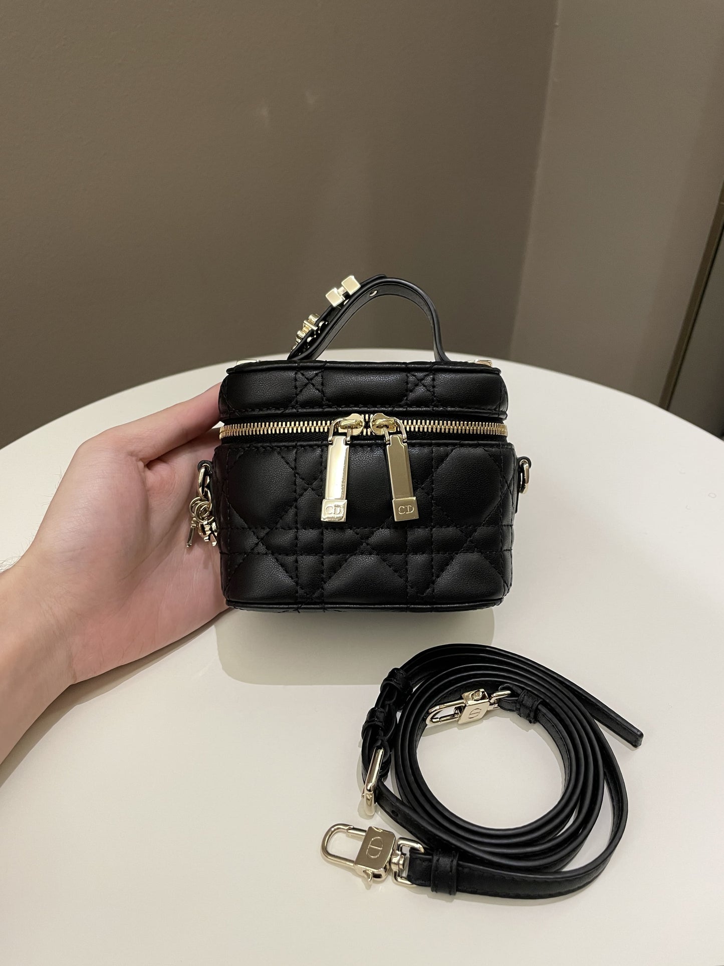 Dior Lady Dior Micro Vanity Black Lambskin