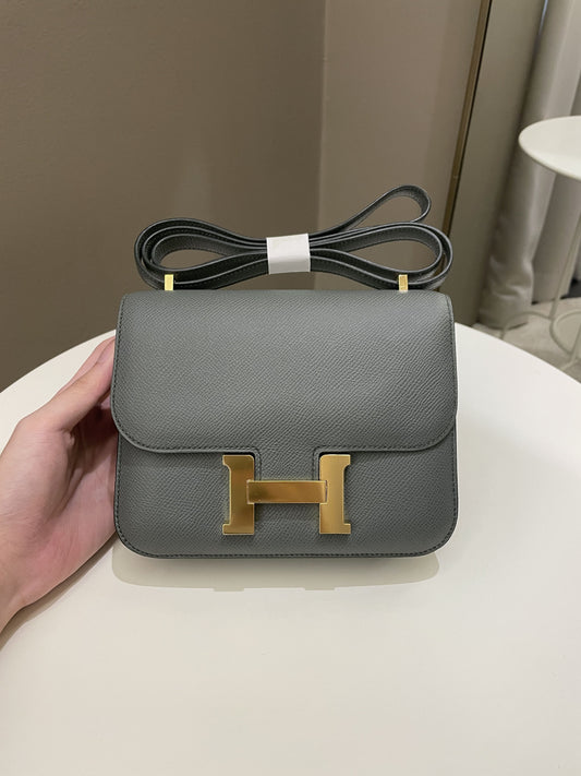 Hermes Constance 18 Vert Amande Epsom