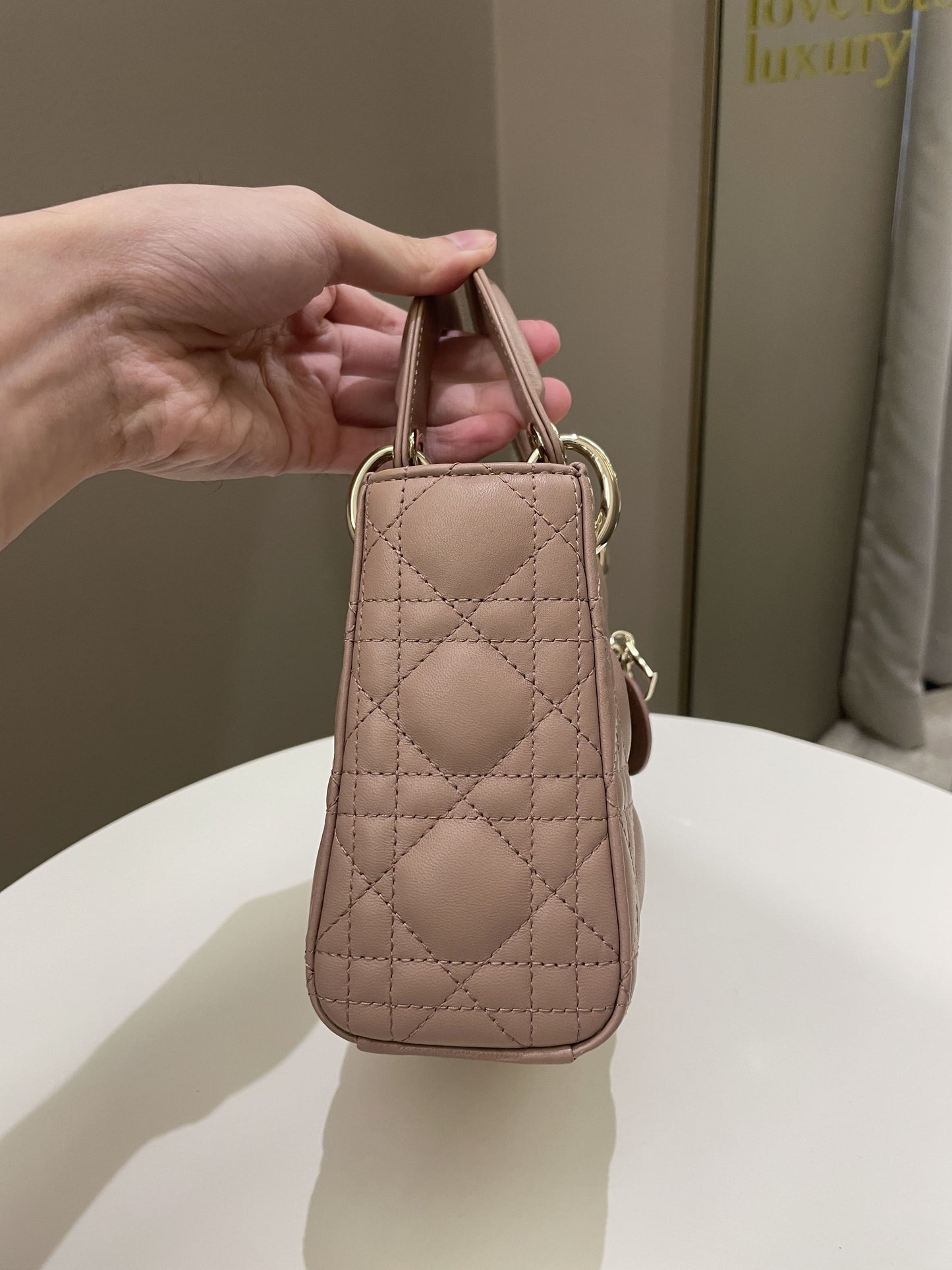 Dior Lady Dior Mini Nude Lambskin