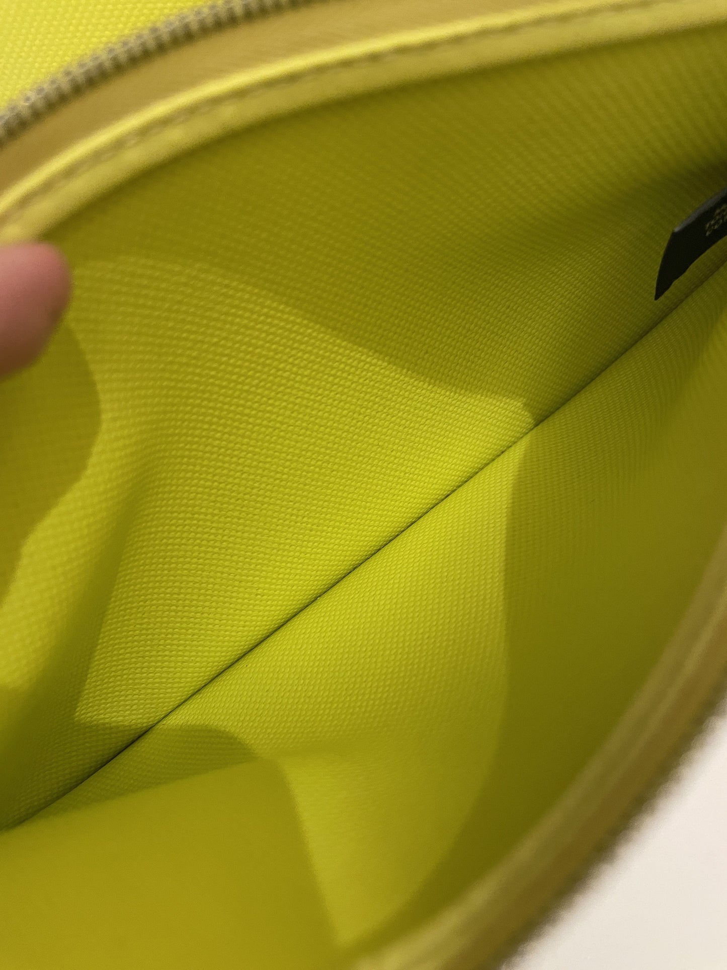 Hermes Herbag Zip 31 Lime coated canvas