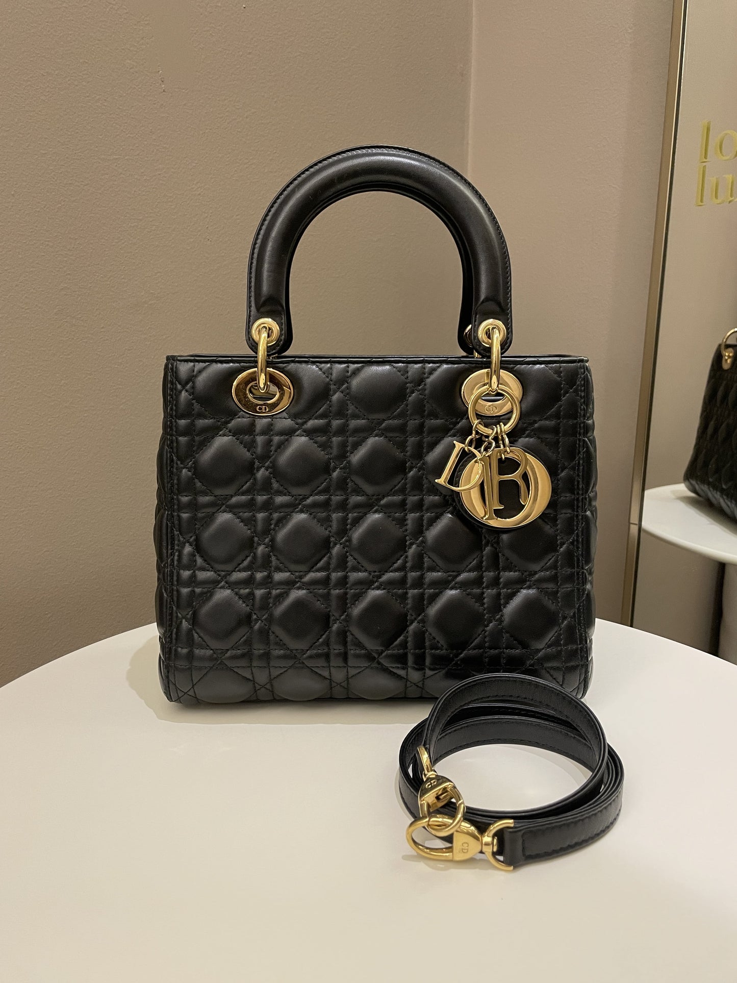 Dior Classic Lady Dior Black Lambskin