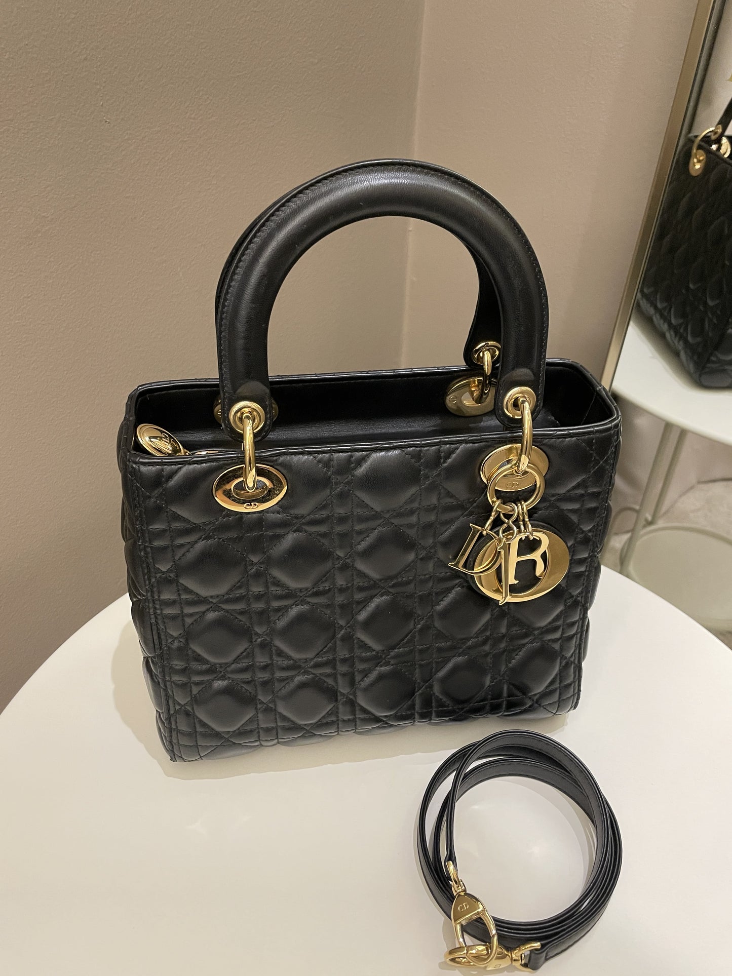 Dior Classic Lady Dior Black Lambskin