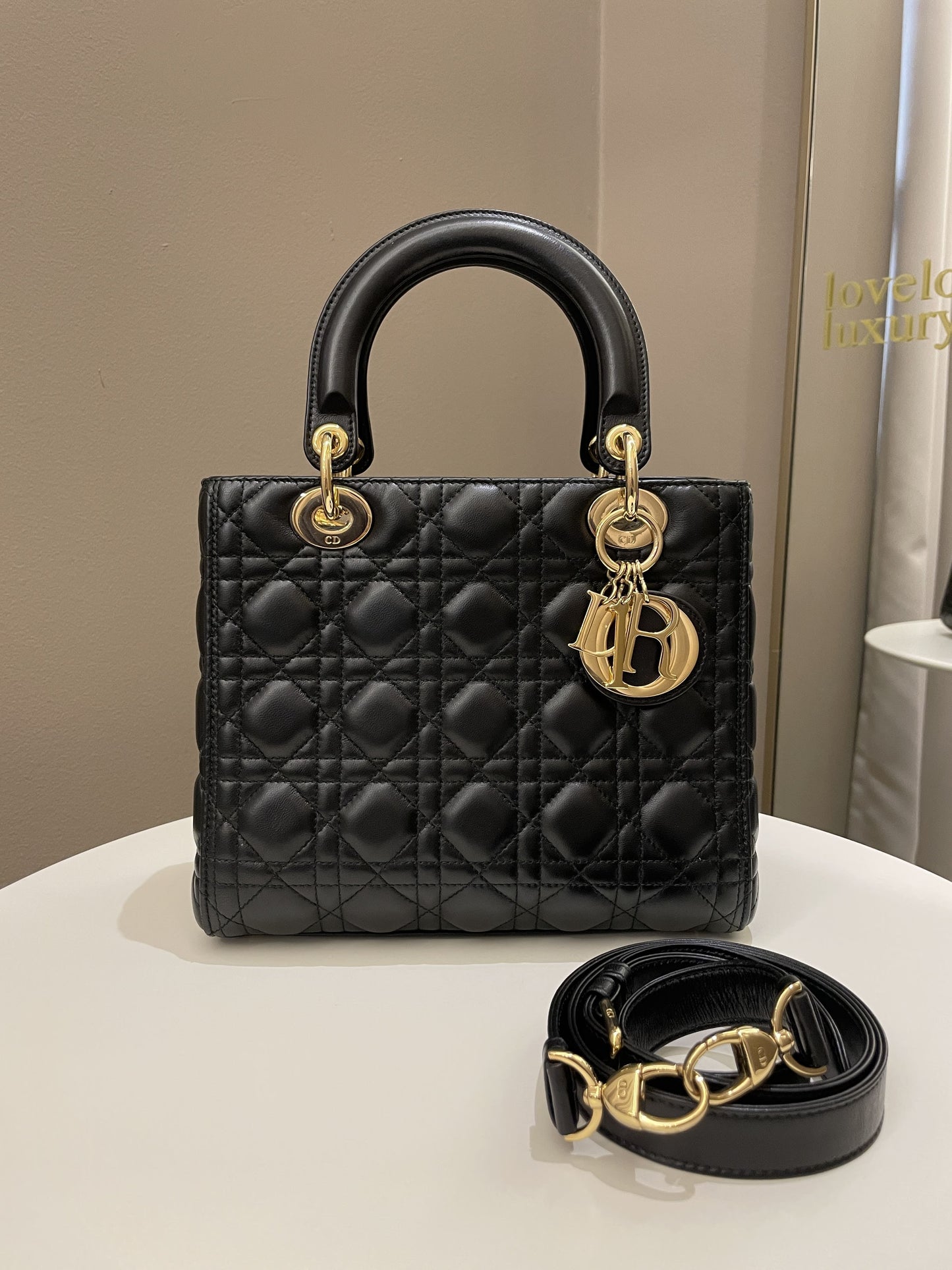 Dior Classic Lady Dior Black Lambskin