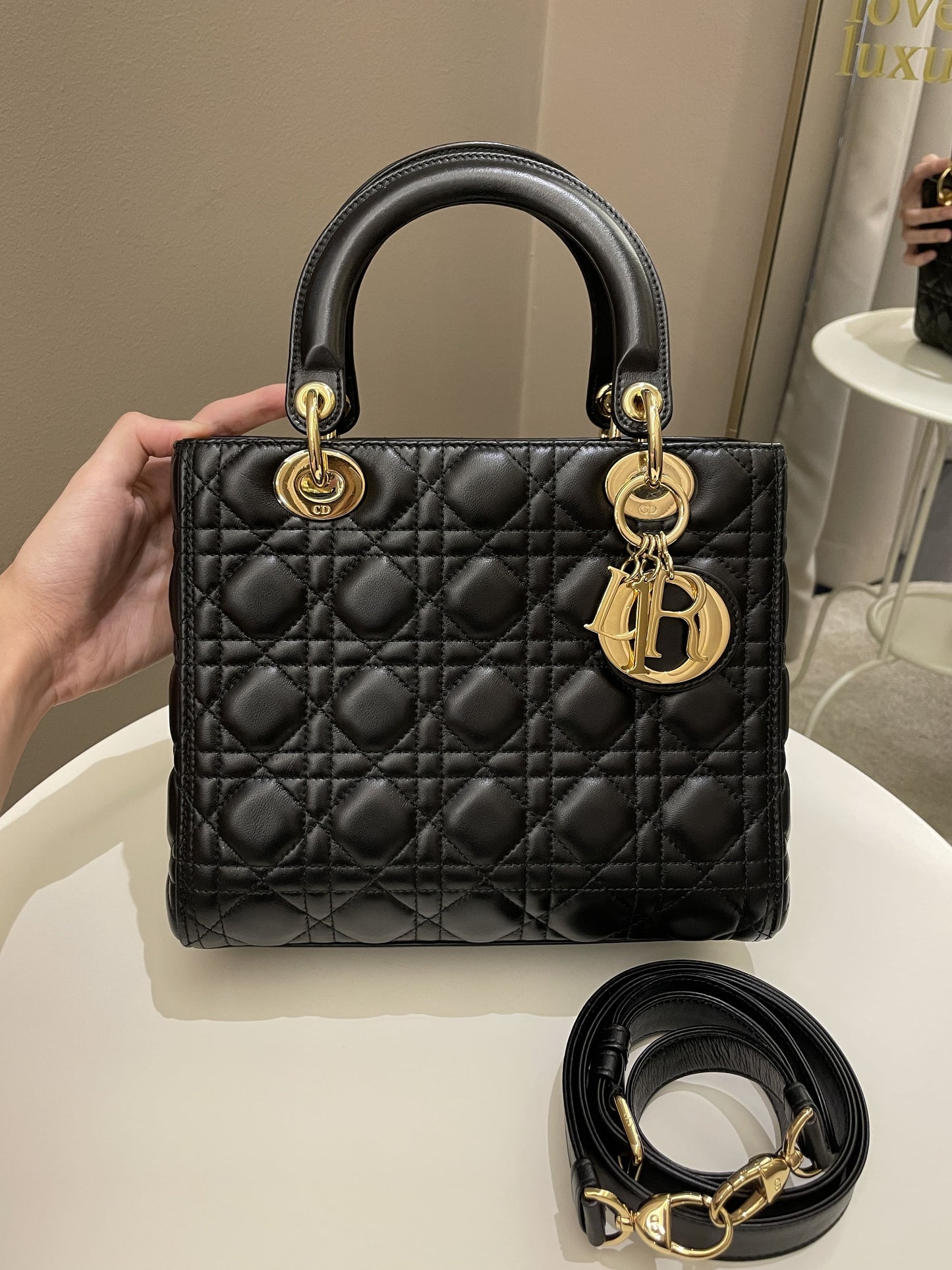 Dior Classic Lady Dior Black Lambskin