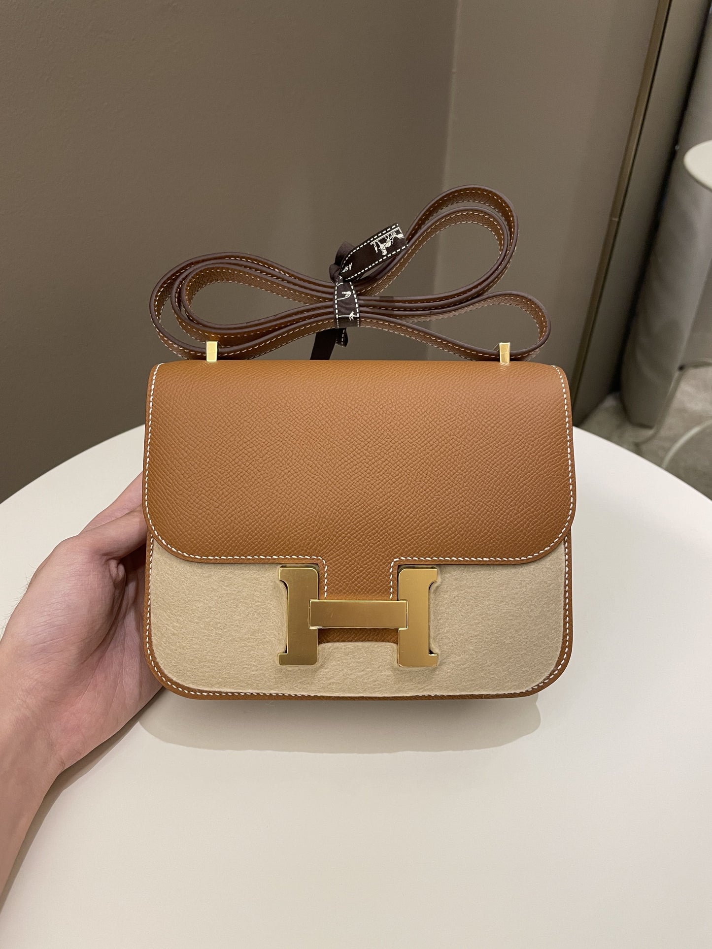 Hermes Constance 18 Gold Epsom