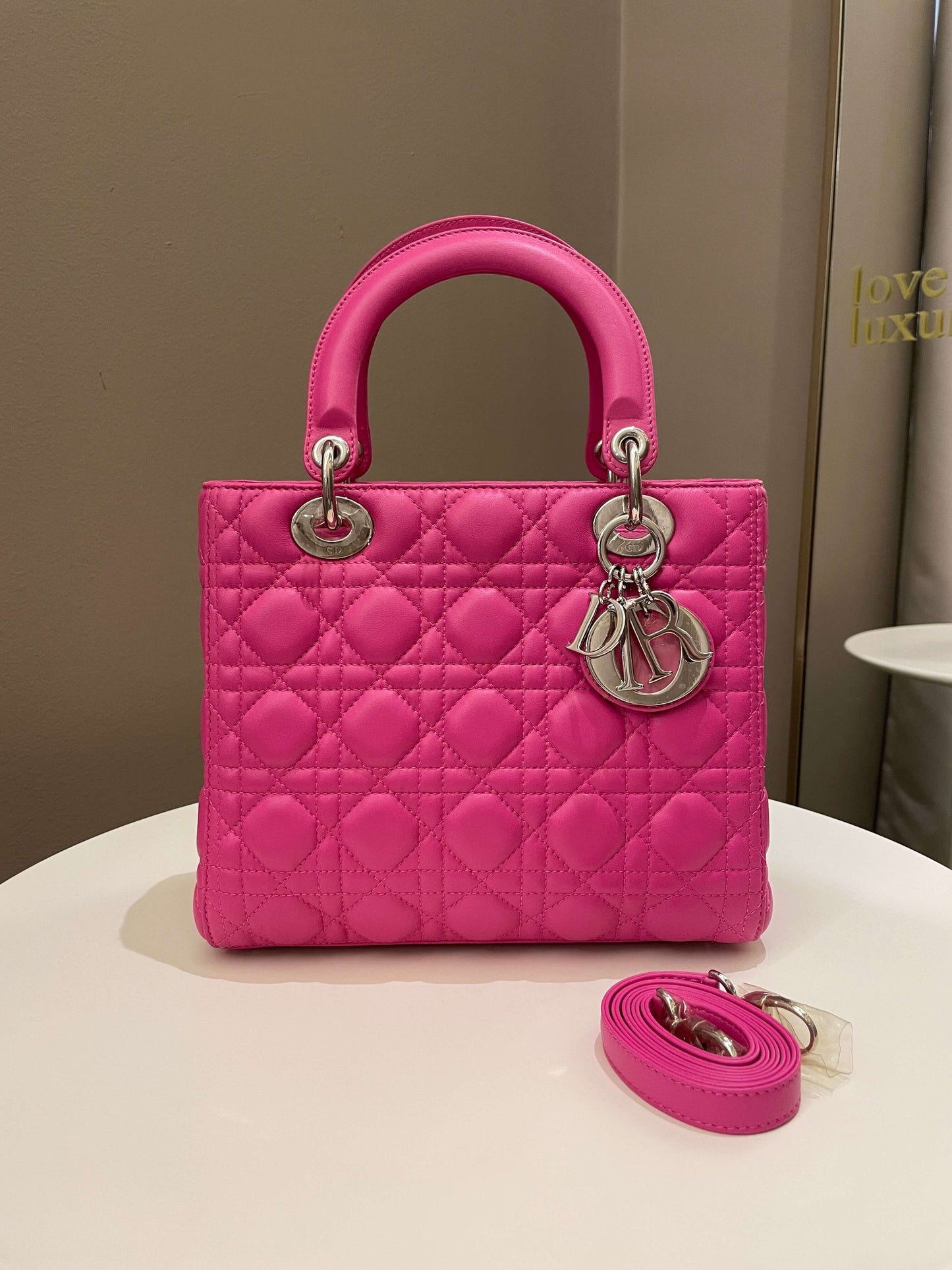 Dior Classic Lady Dior Bubble Gum Pink Lambskin