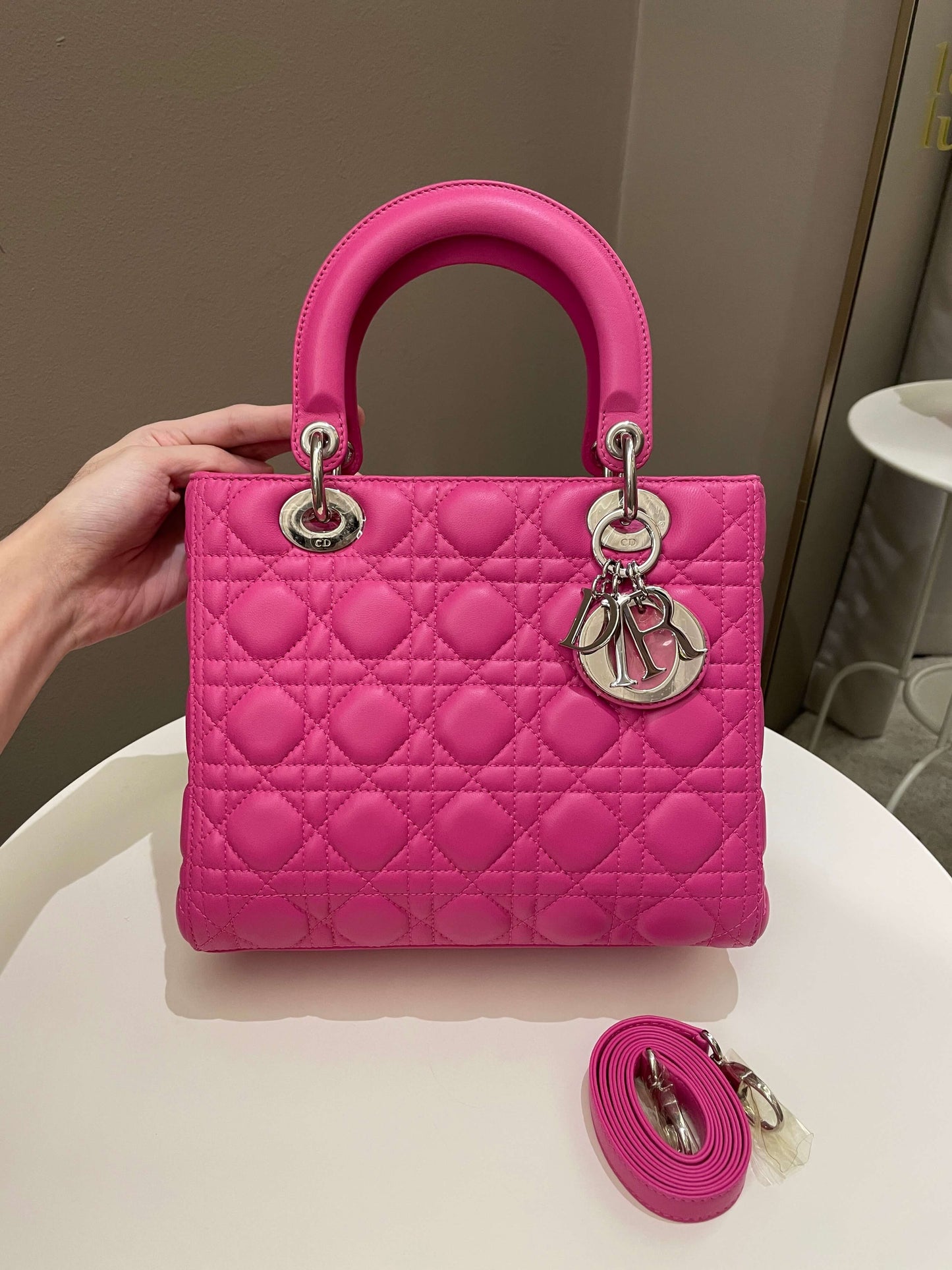 Dior Classic Lady Dior Bubble Gum Pink Lambskin