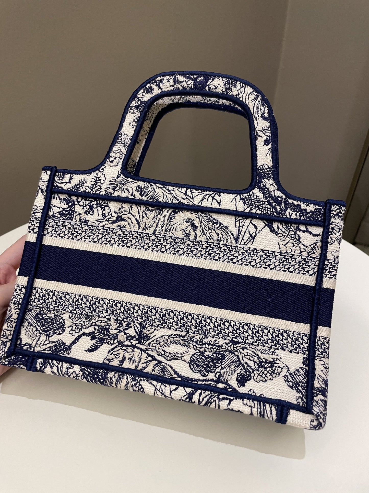 Dior Mini Book Tote Blue