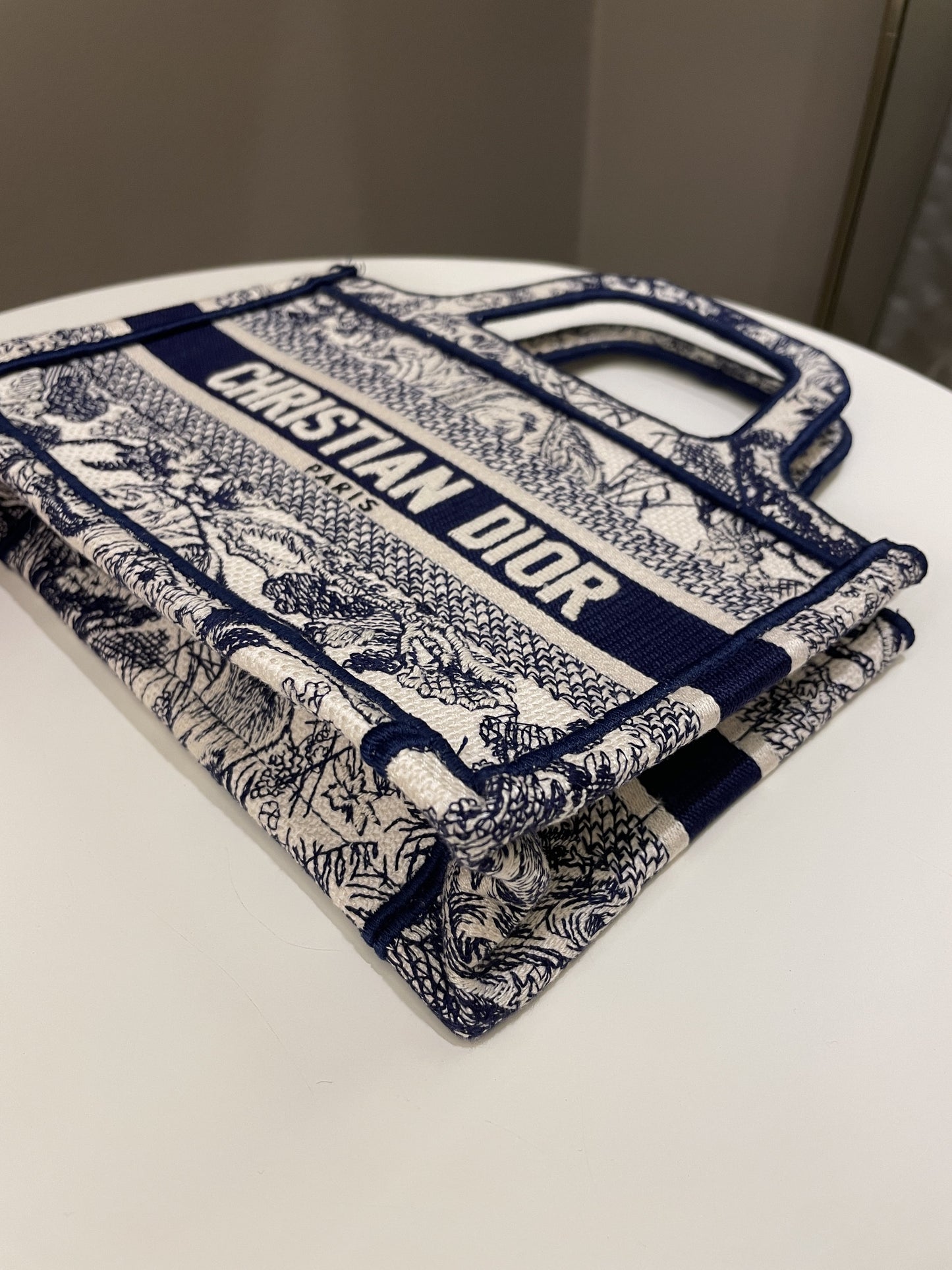 Dior Mini Book Tote Blue