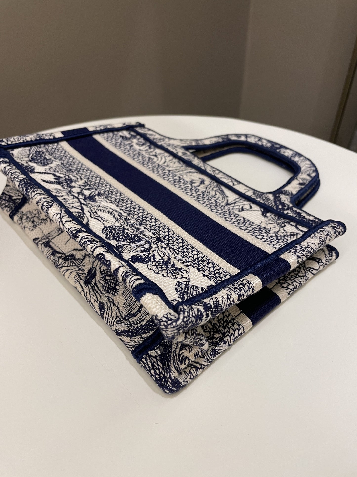 Dior Mini Book Tote Blue