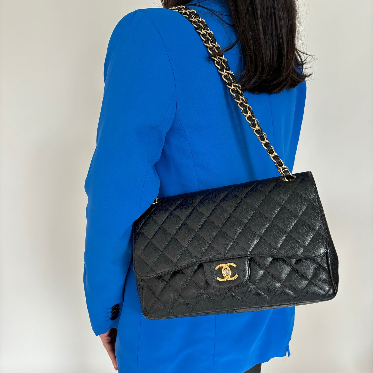 Chanel Jumbo Classic Caviar GHW Double Flap 2010/11