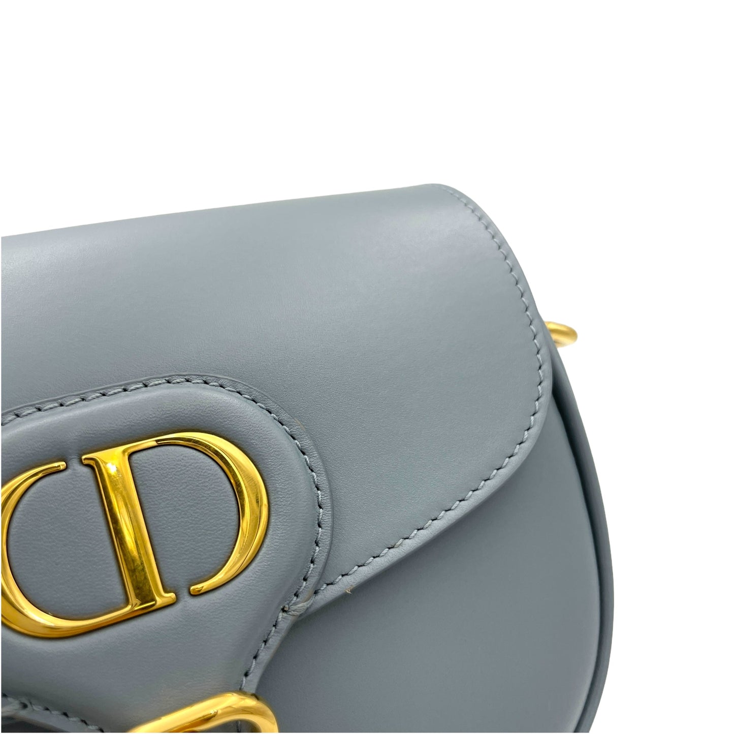 Bobby Blue Crossbody Bag in Calfskin, Gold hardware