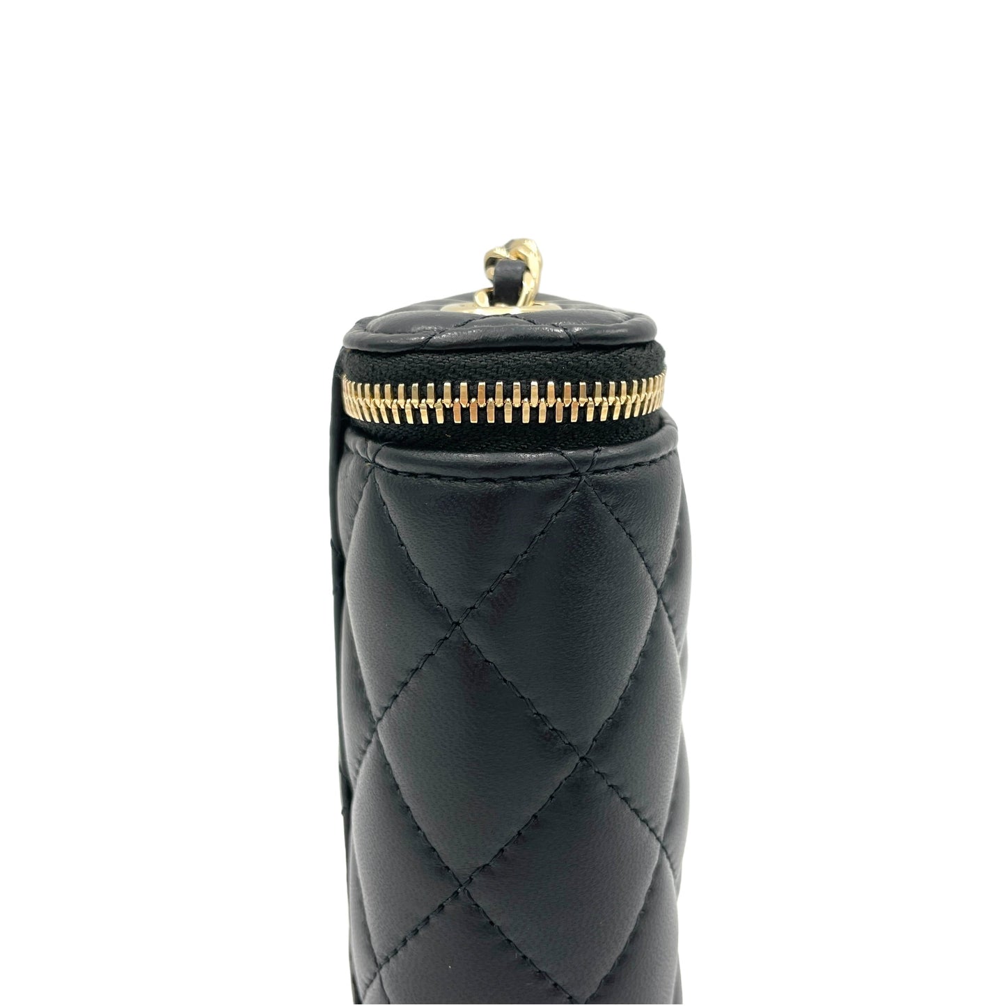 Vanity Crossbody Bag Mini Black in Lambskin , Gold Hardware