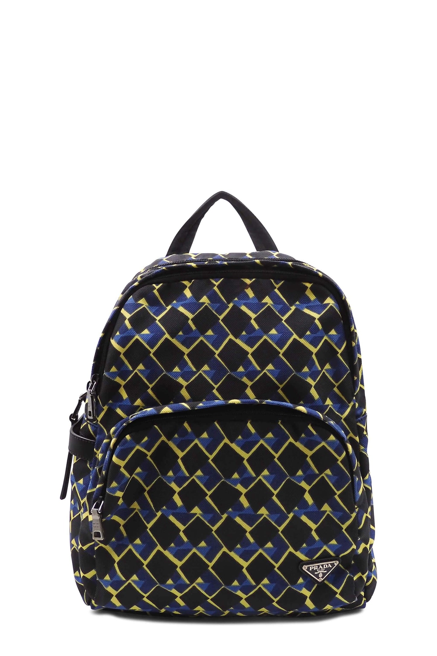 Cordura Saffiano Backpack Black Yellow Blue