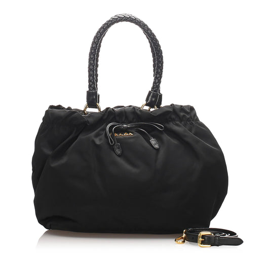 Prada Gathered Tessuto Tote (SHG-10084)