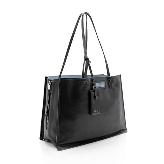 Prada Glace Calf Etiquette Tote - FINAL SALE (SHF-10754)