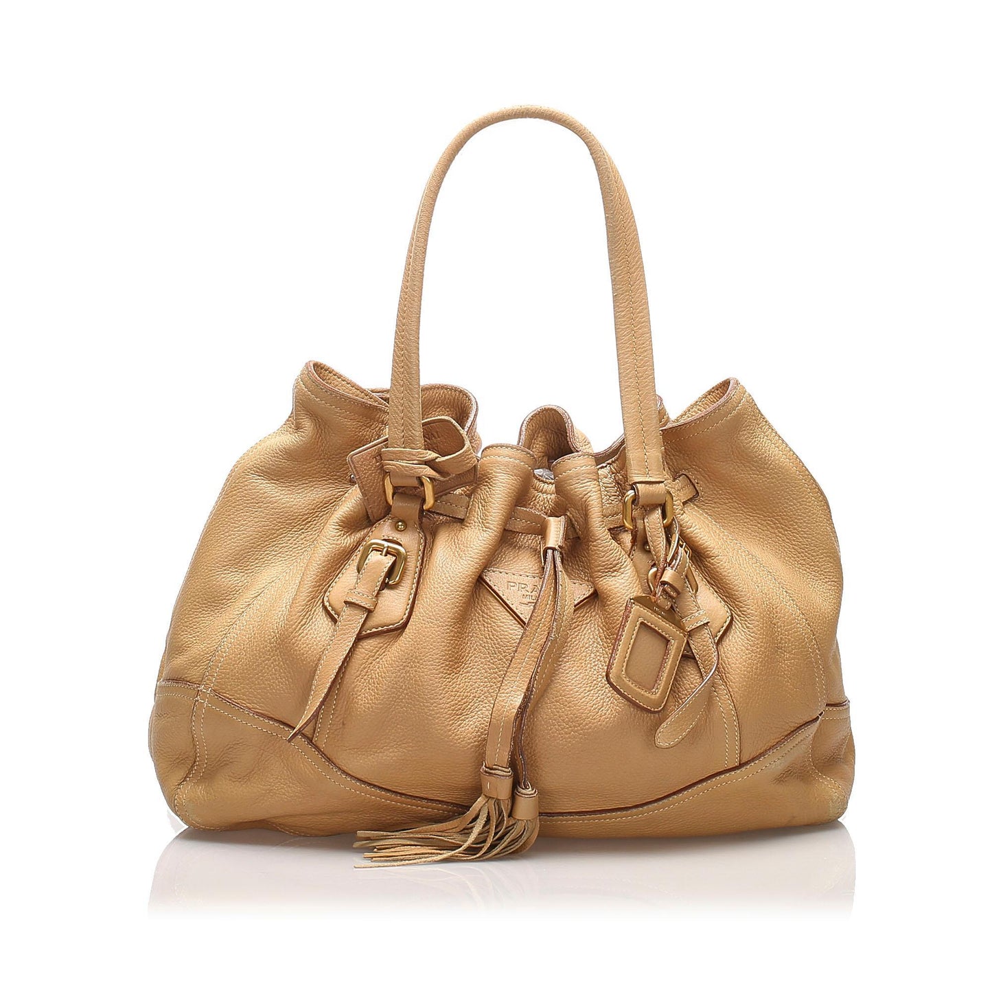 Prada Leather Tassel Tote Bag (SHG-10964)