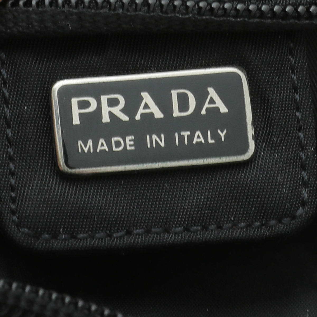 Prada Black Nylon Zip Small Pouch