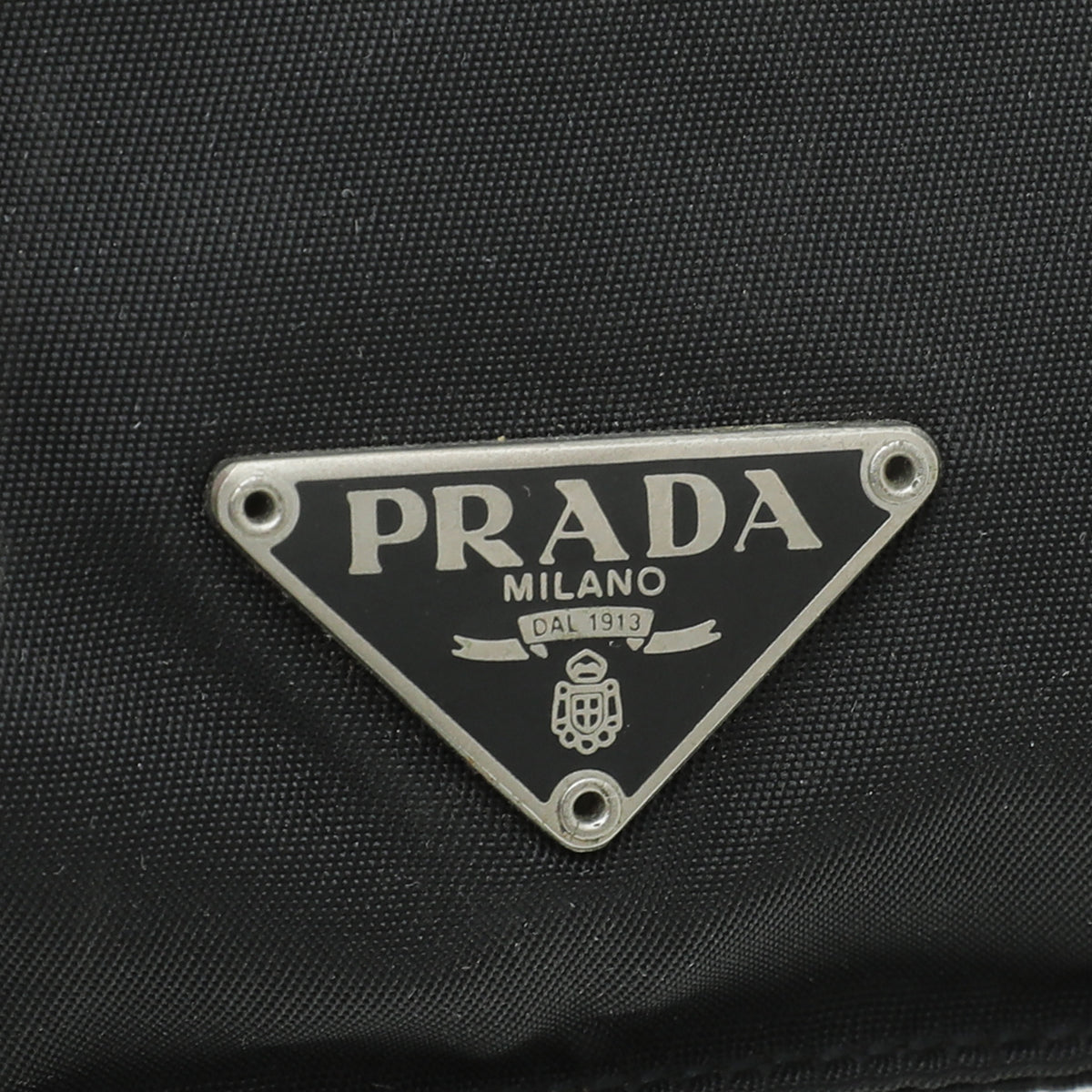 Prada Black Nylon Zip Small Pouch