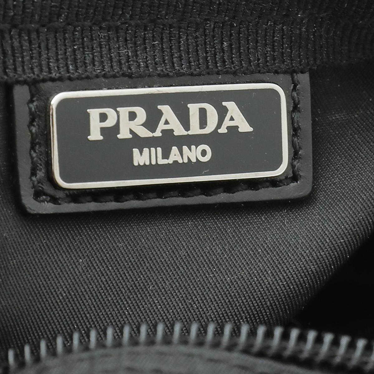 Prada Black Vela Nylon Mini Pouch