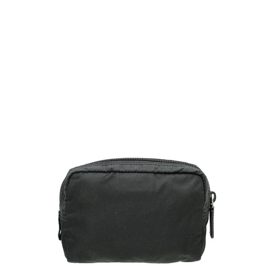 Prada Black Vela Nylon Mini Pouch