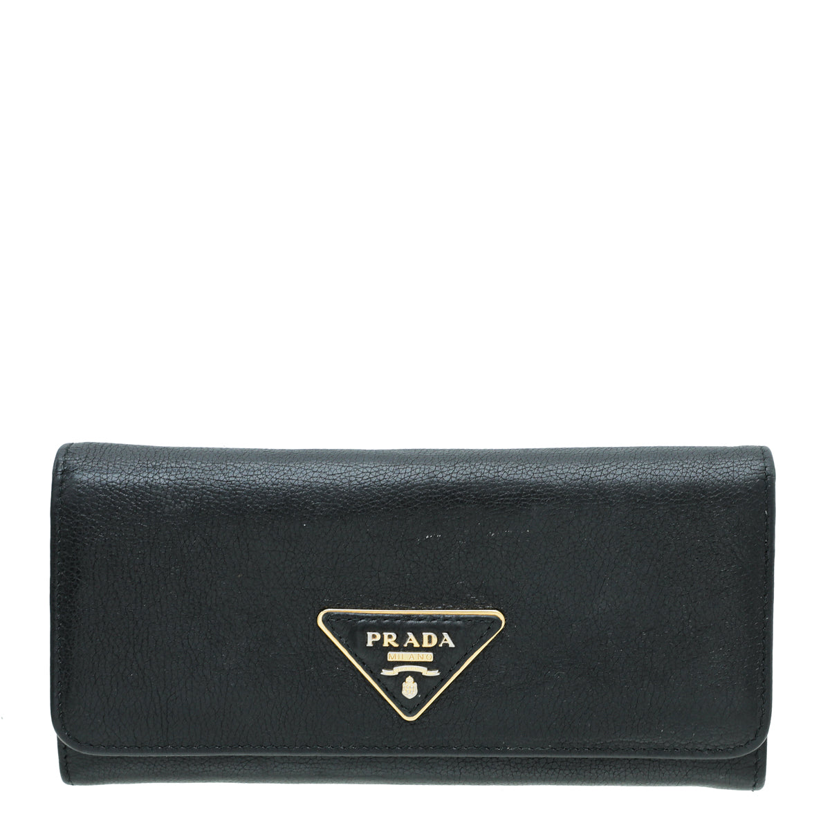 Prada Black Continental Wallet