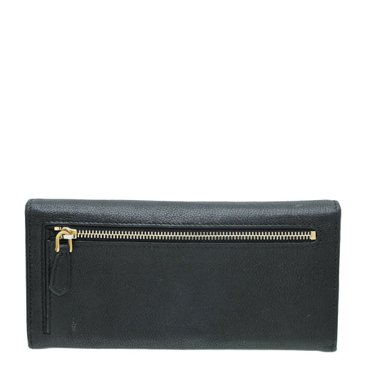 Prada Black Continental Wallet