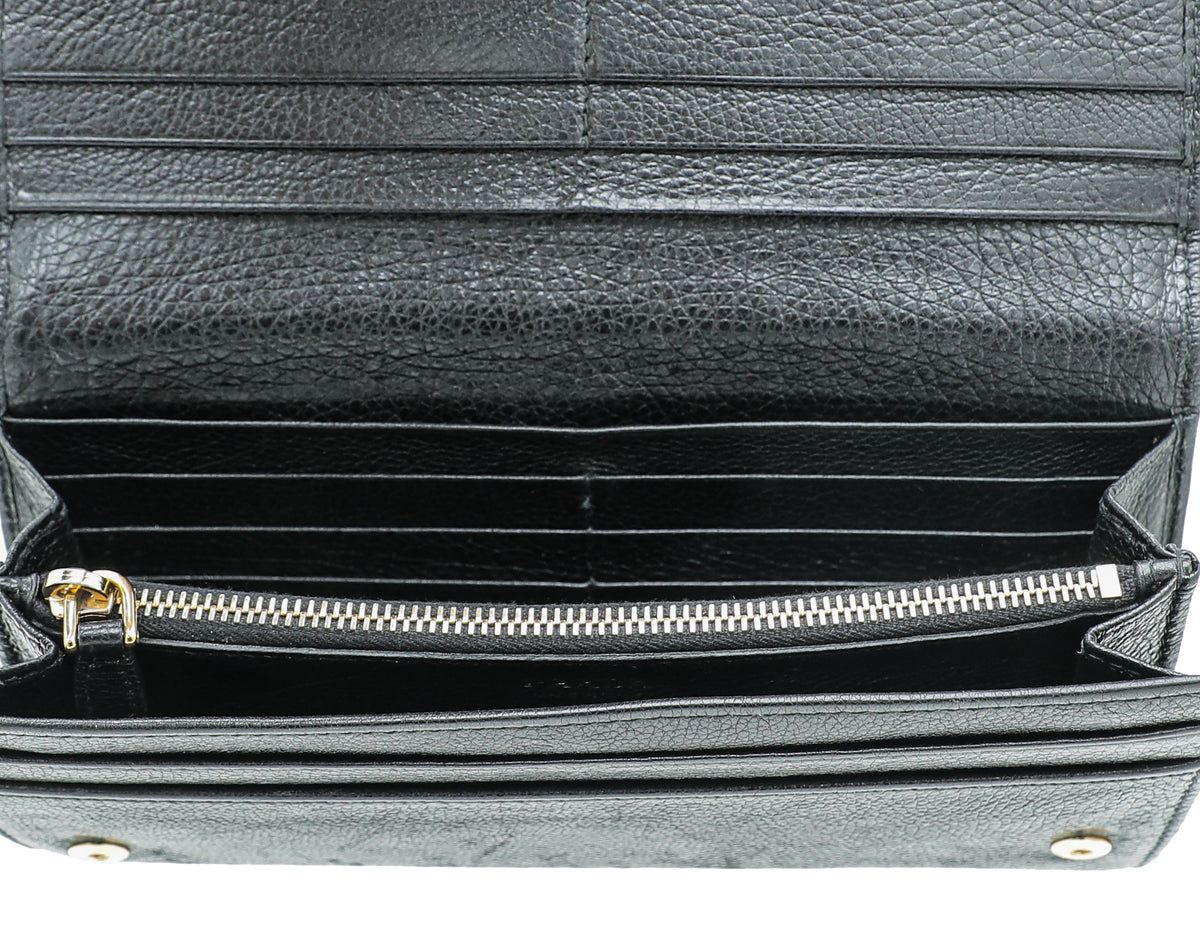 Prada Black Continental Wallet