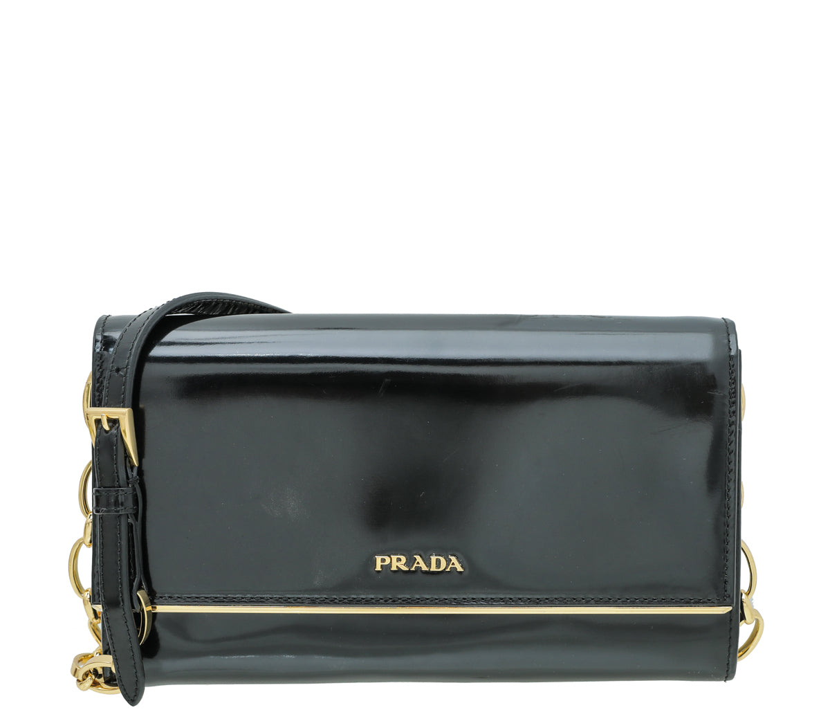 Prada Black Wallet On Chain