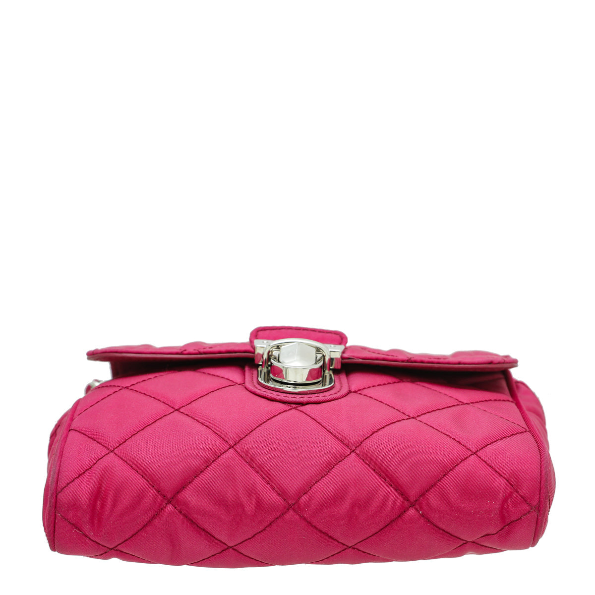 Prada Fuchsia Tessuto Impuntu Flap Chain Bag