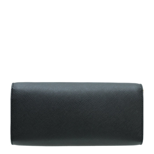 Prada Black City Bibliotheque Chain Clutch