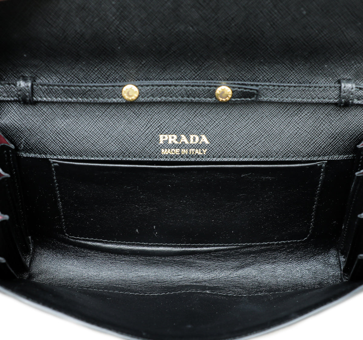 Prada Black City Bibliotheque Chain Clutch