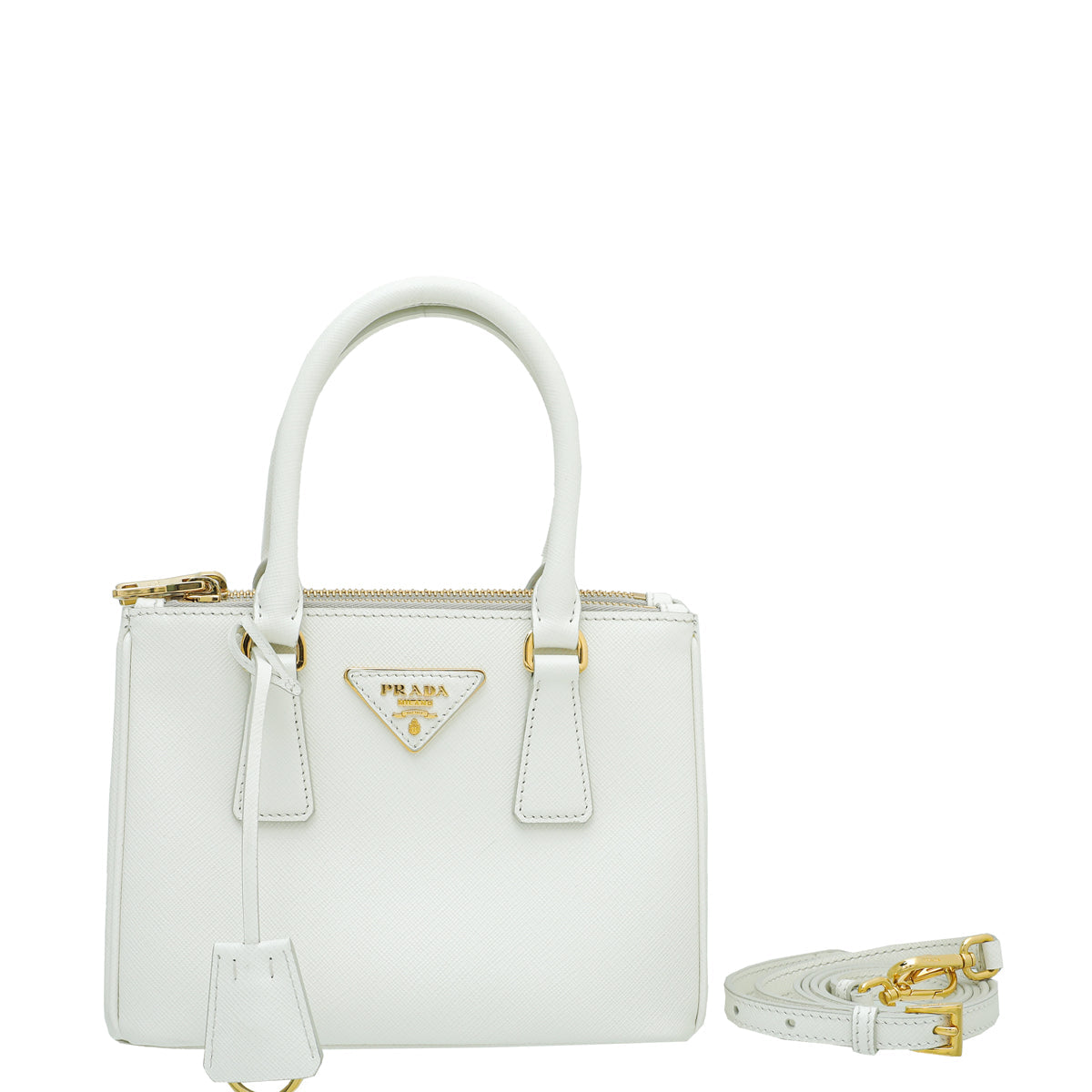 Prada White Galleria Mini Bag