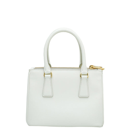 Prada White Galleria Mini Bag